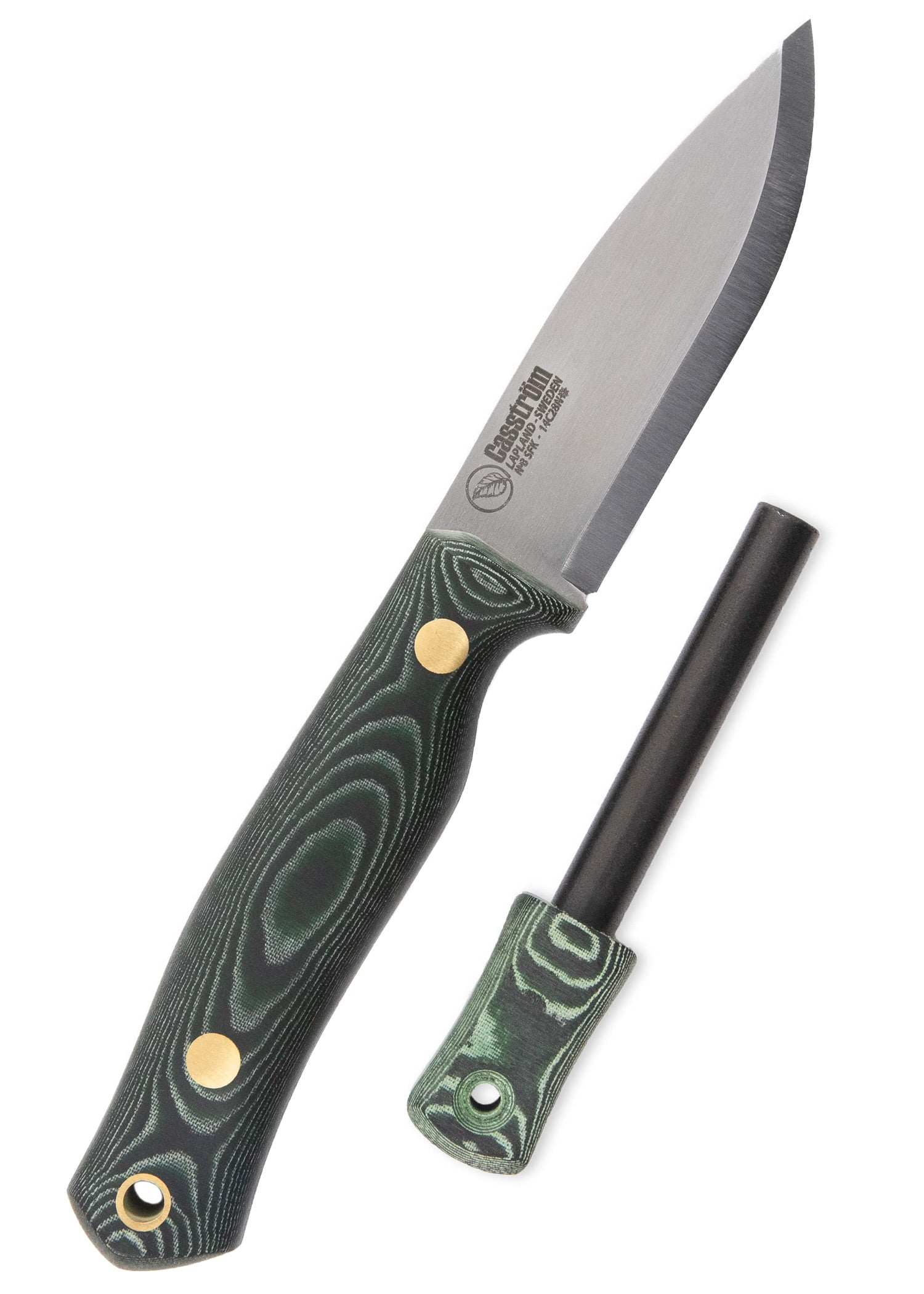 Imagen única de: Casström, Cuchillo Forestal Sueco No. 8, Micarta Verde, Acero