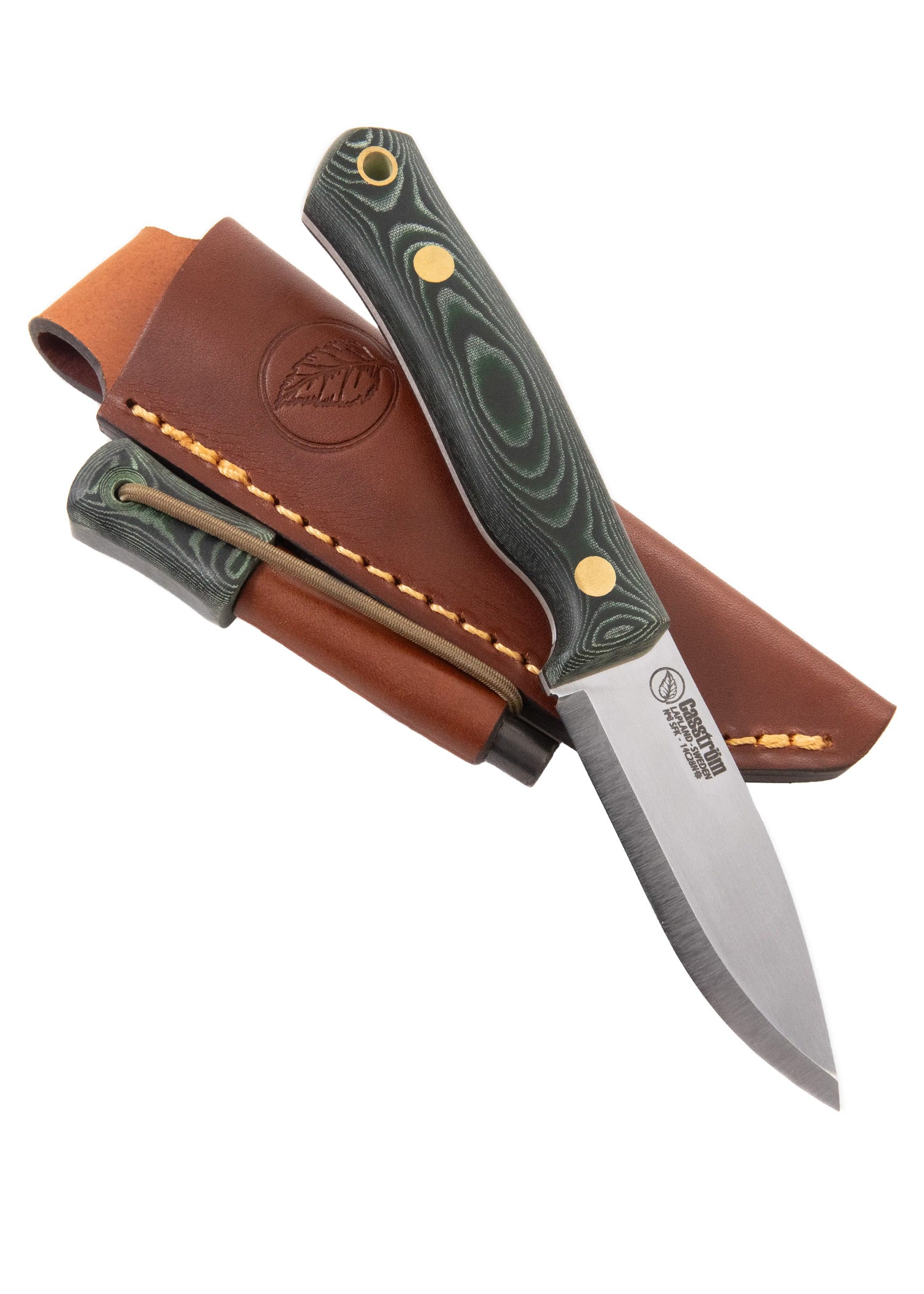 Imagen única de: Casström, Cuchillo Forestal Sueco No. 8, Micarta Verde, Acero
