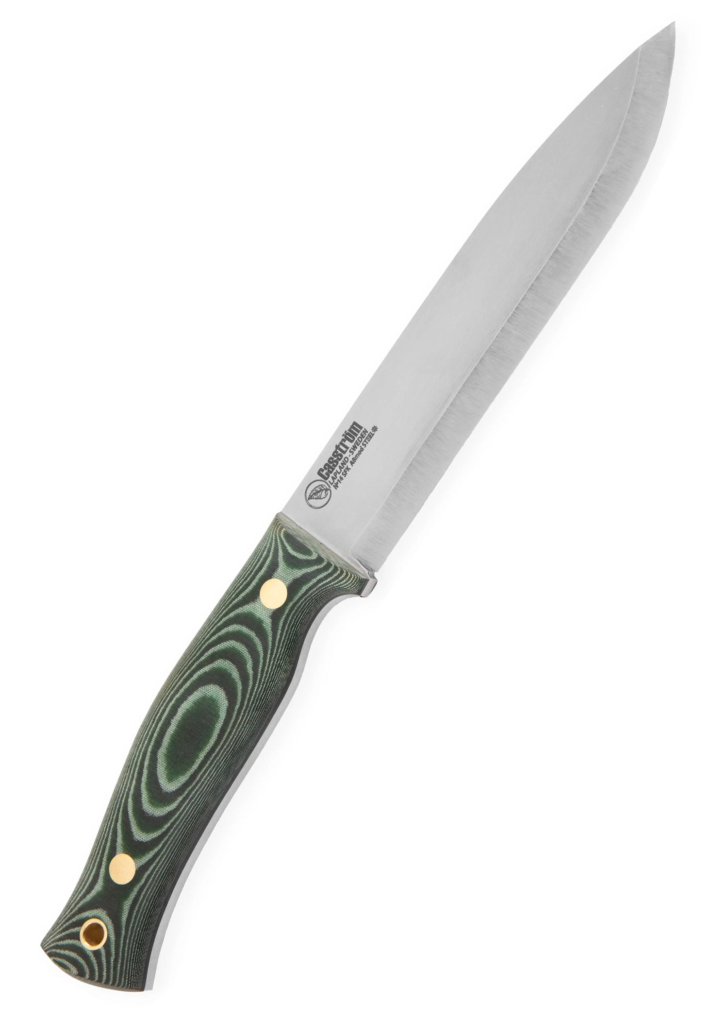 Imagen única de: Casström, Cuchillo Forestal Sueco No. 14, Micarta Verde