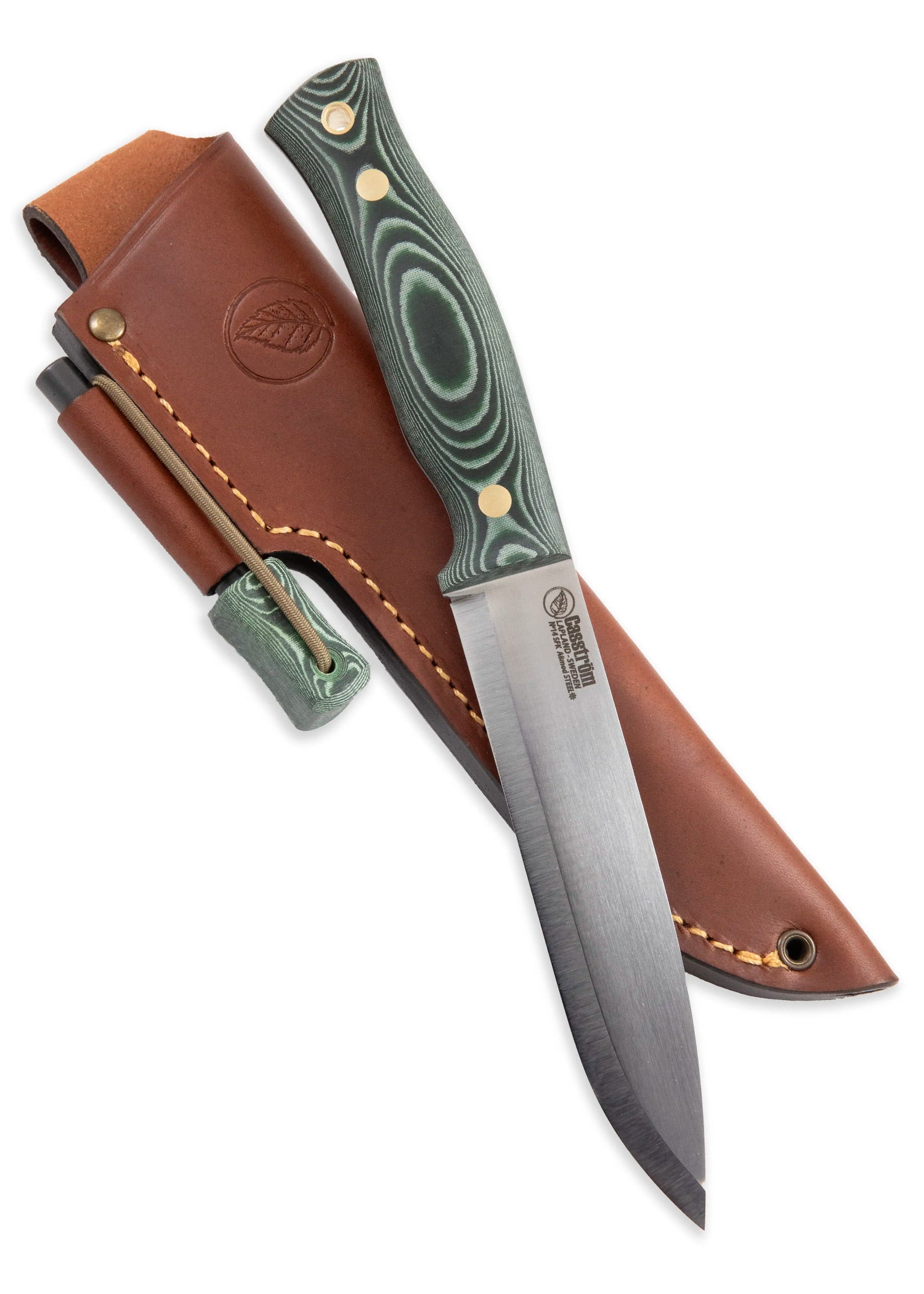 Imagen única de: Casström, Cuchillo Forestal Sueco No. 14, Micarta Verde, Acero