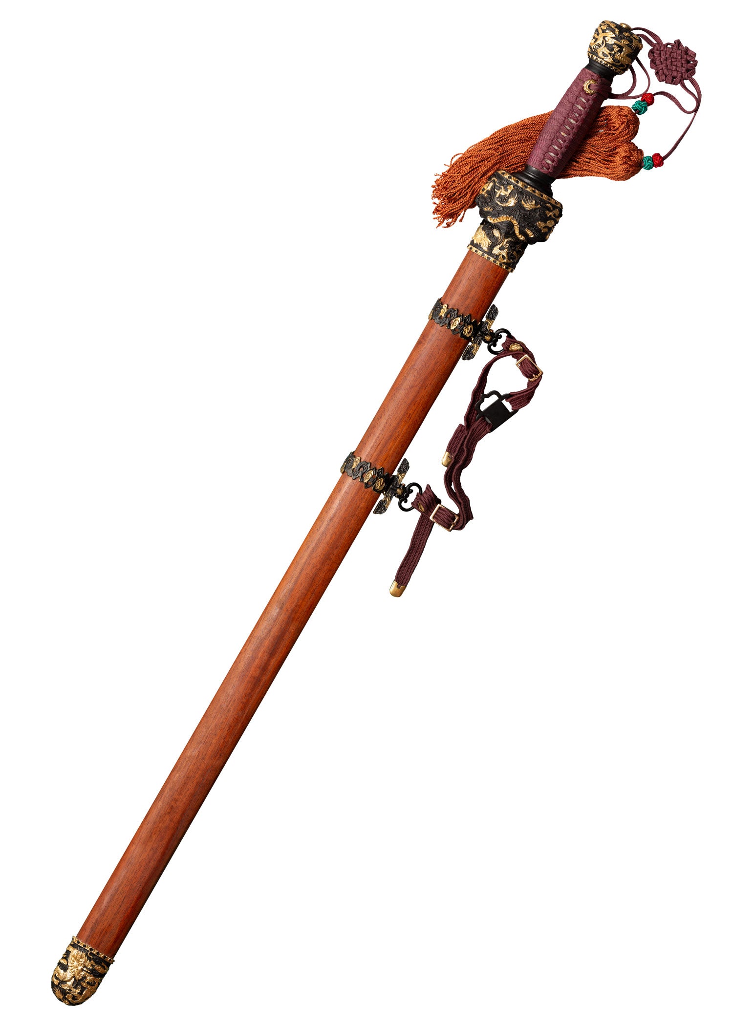 Imagen única de: Espada Gim China De Ola Marina De Dos Collares, Acero Frío, Afilada