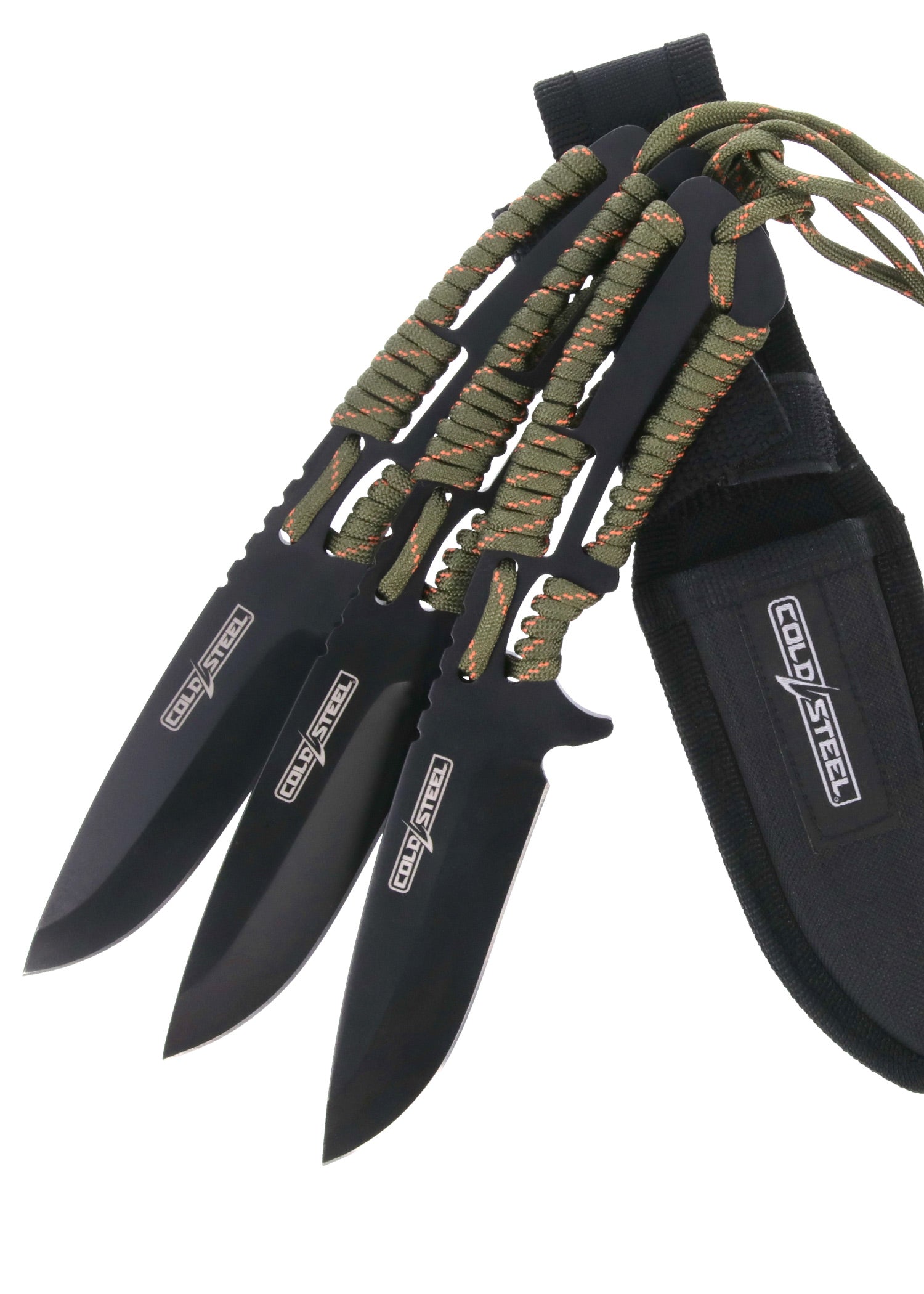 Imagen única de: Cuchillos Arrojadizos Cold Steel Con Mango De Paracord, Paquete De 3