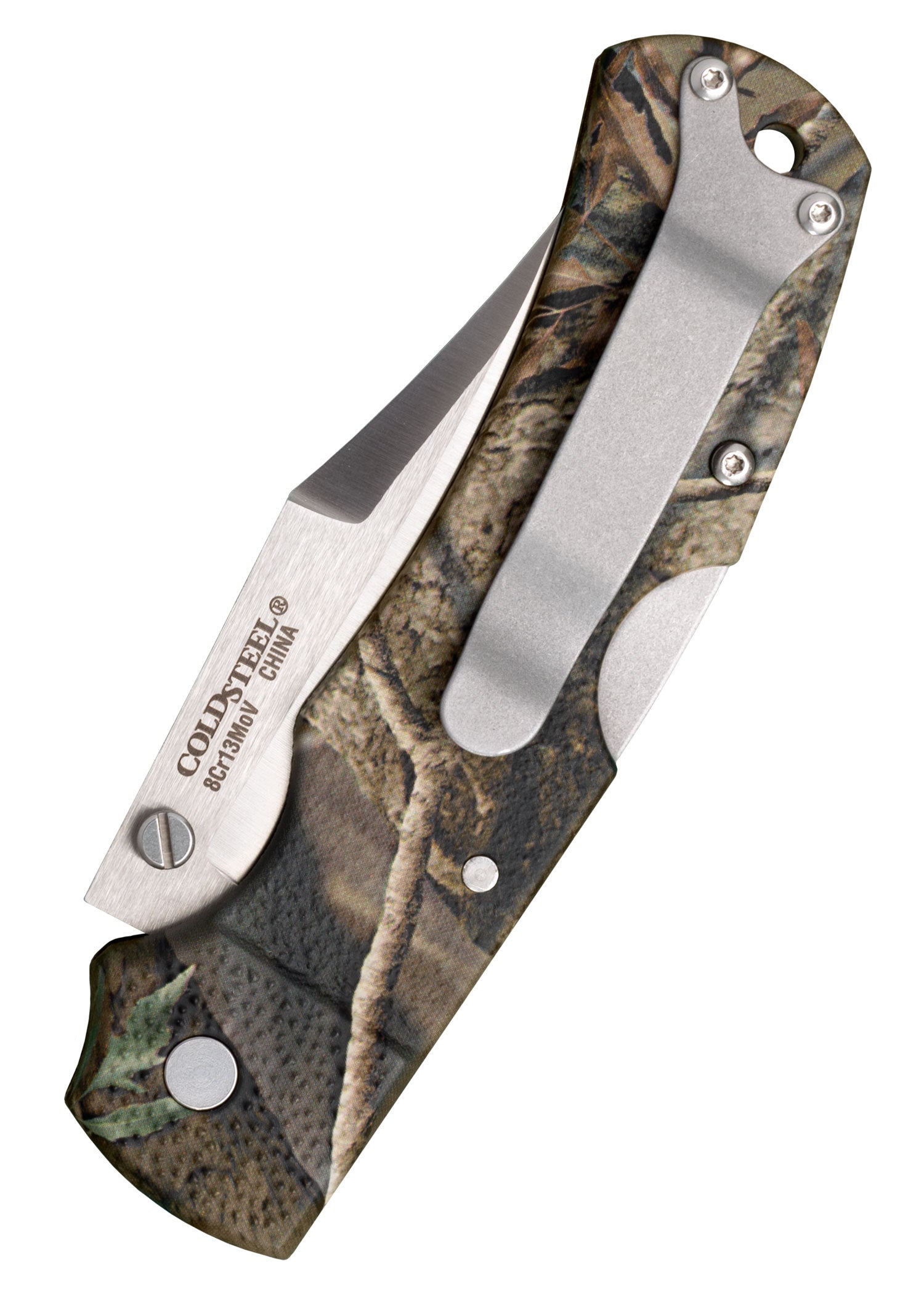 Imagen única de: Navaja De Bolsillo Double Safe Hunter, Camuflaje, Con Clip De Acero