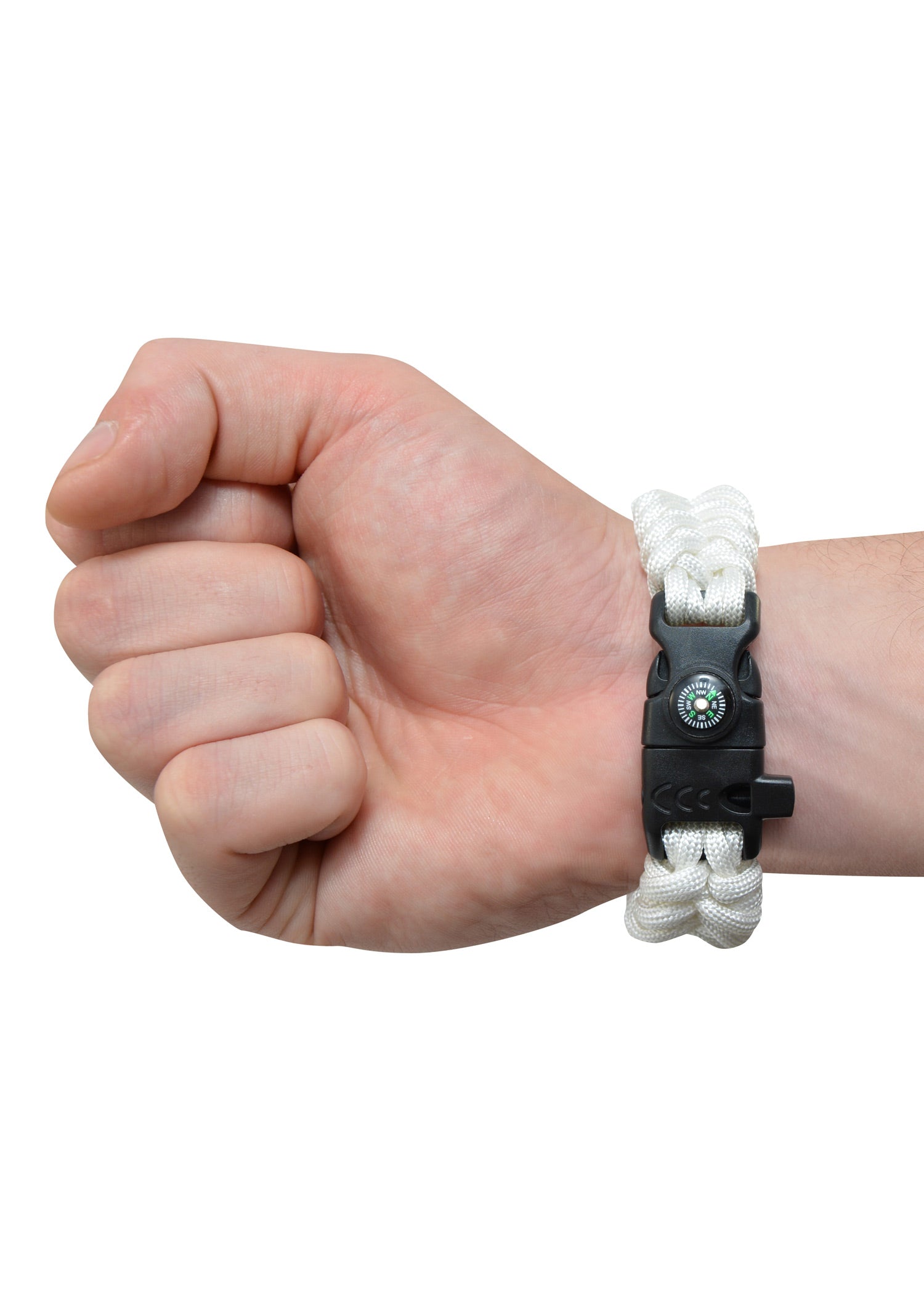 Imagen única de: Pulsera Cuda Para Hombre 9,75, Talla Grande (Con Brújula Y Silbato)"