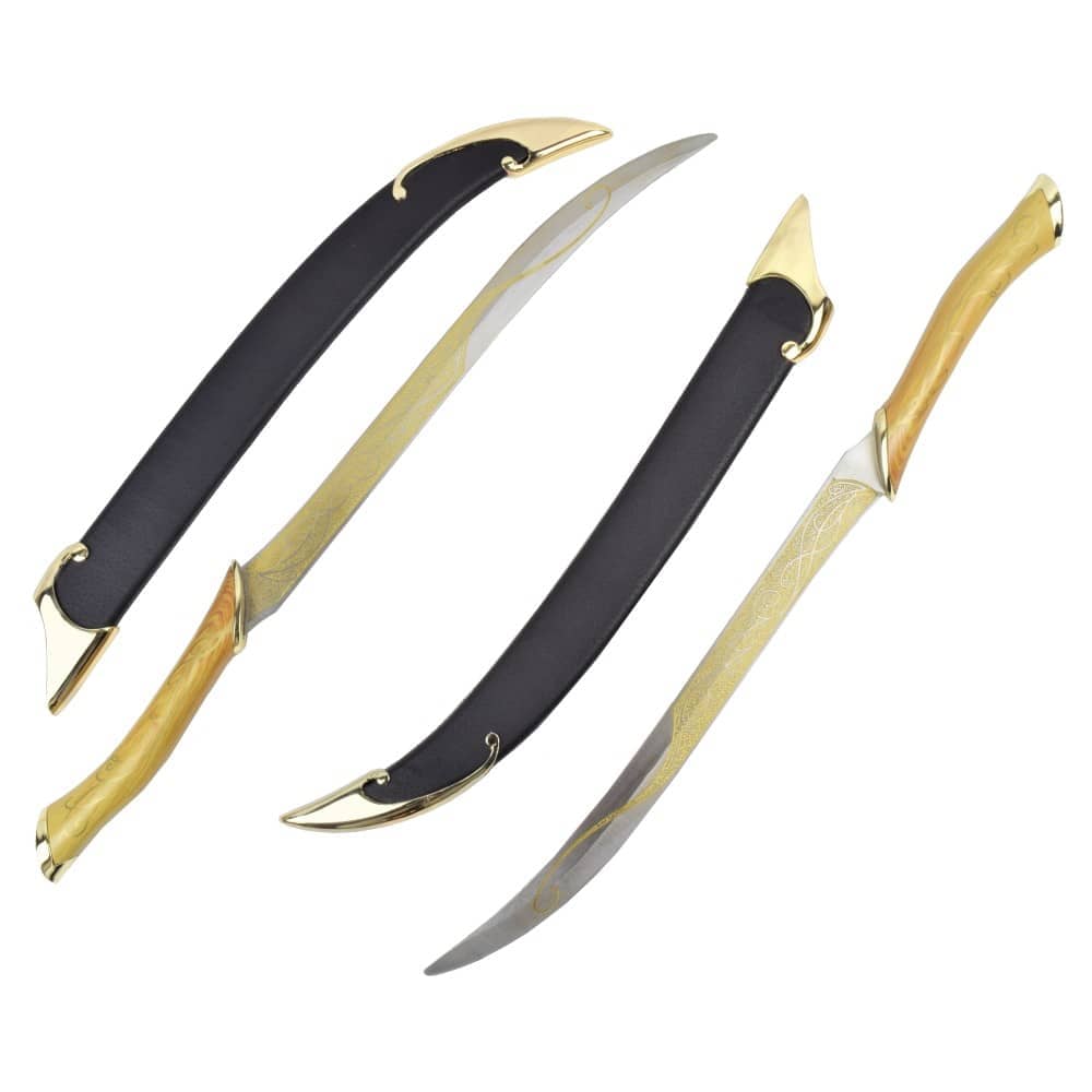 Imagen única de: Cuchillos de Légolas con expositor y vaina El Señor de los Anillos 047CU