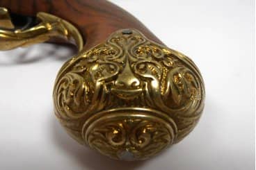 Imagen única de: Pistola De Chispa (Zurda), India S.XVIII., Réplica No Funcional Dorada o Plateada 1296