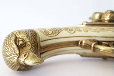 Imagen única de: Pistola De 2 Cañones Giratorios, Francia S. XVIII, Réplica No Funcional 1305