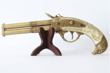 Imagen única de: Pistola De 2 Cañones Giratorios, Francia S. XVIII, Réplica No Funcional 1305