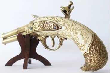 Imagen única de: Pistola De 2 Cañones Giratorios, Francia S. XVIII, Réplica No Funcional 1305