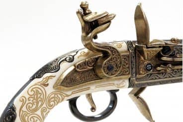 Imagen única de: Pistola De 2 Cañones Giratorios, Reino Unido 1750, Réplica No Funcional 1264