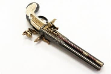 Imagen única de: Pistola De 2 Cañones Giratorios, Reino Unido 1750, Réplica No Funcional 1264