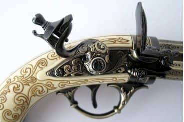 Imagen única de: Pistola De 3 Cañones Giratorios, Francia S. XVIII, Réplica No Funcional 5306