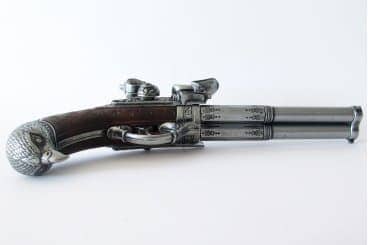 Imagen única de: Pistola De 3 Cañones Giratorios, Francia S. XVIII, Réplica No Funcional 1306