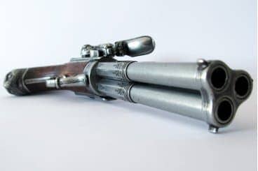 Imagen única de: Pistola De 3 Cañones Giratorios, Francia S. XVIII, Réplica No Funcional 1306