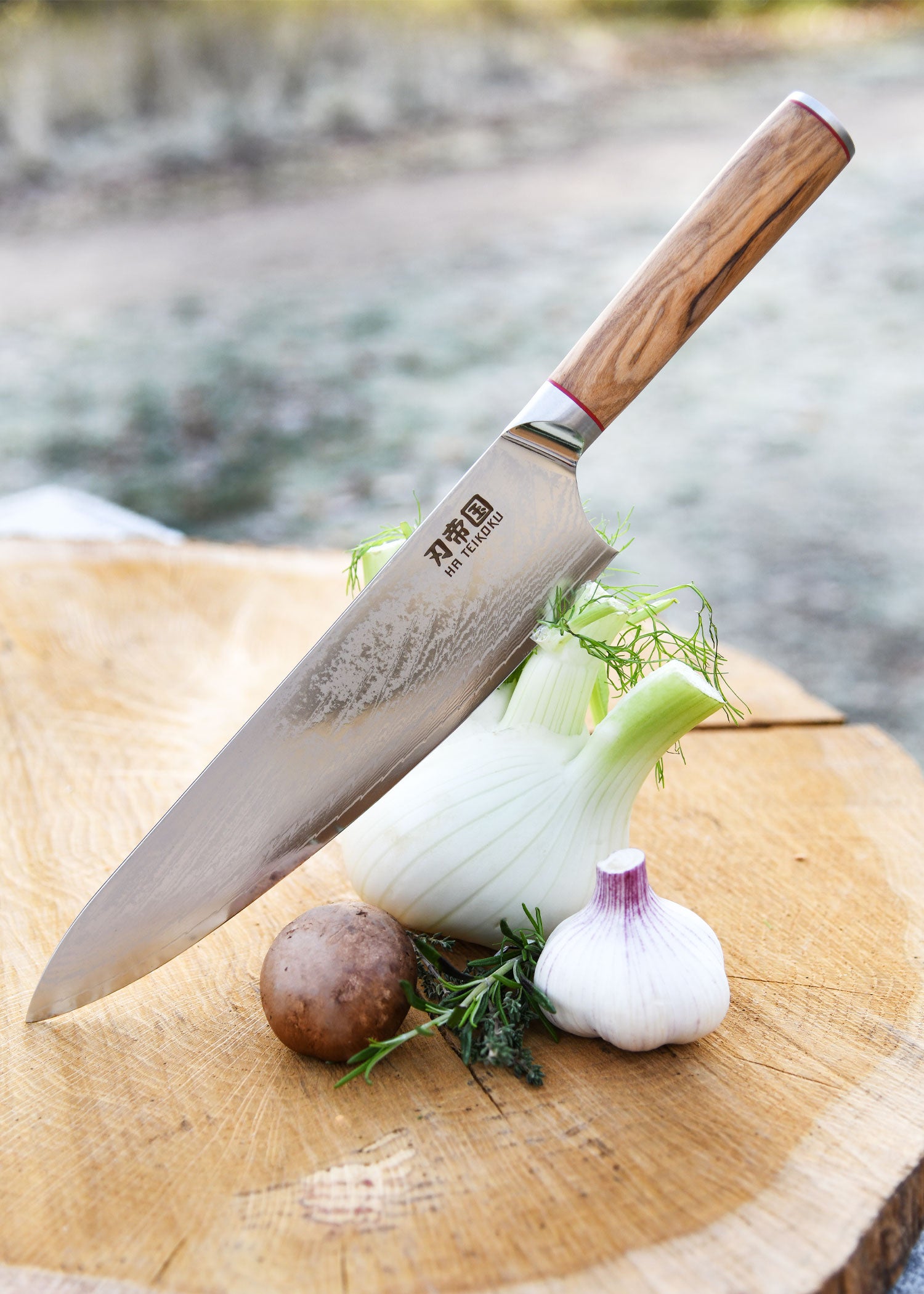 Imagen única de: Cuchillo Cocinero, Longitud De Hoja 24 Cm, Acero Damasco