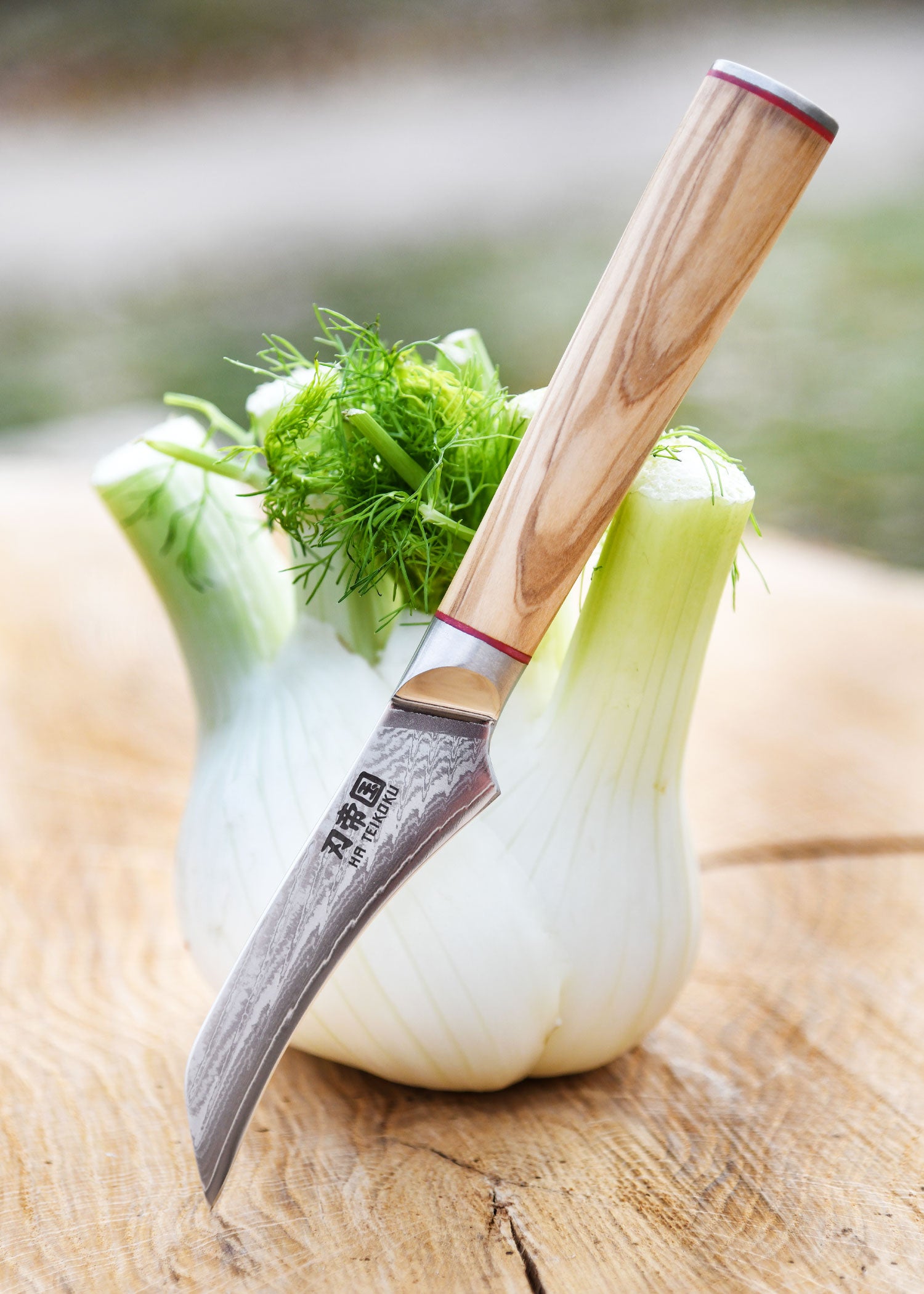 Imagen única de: Cuchillo Mondador, Acero Damasco