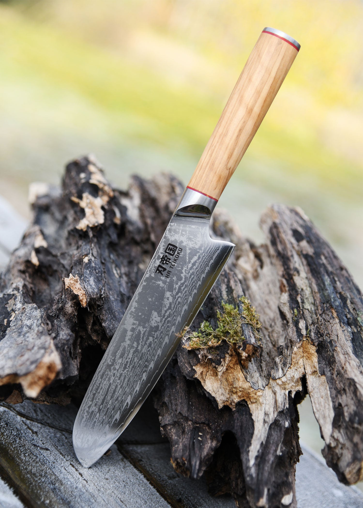 Imagen única de: Santoku, Acero De Damasco