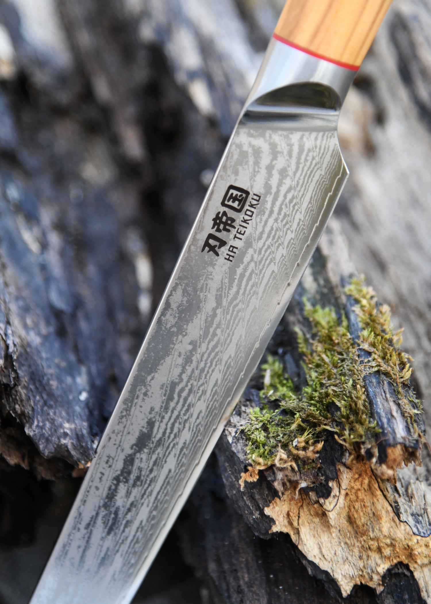 Imagen única de: Cuchillo Jamonero, Acero Damasco