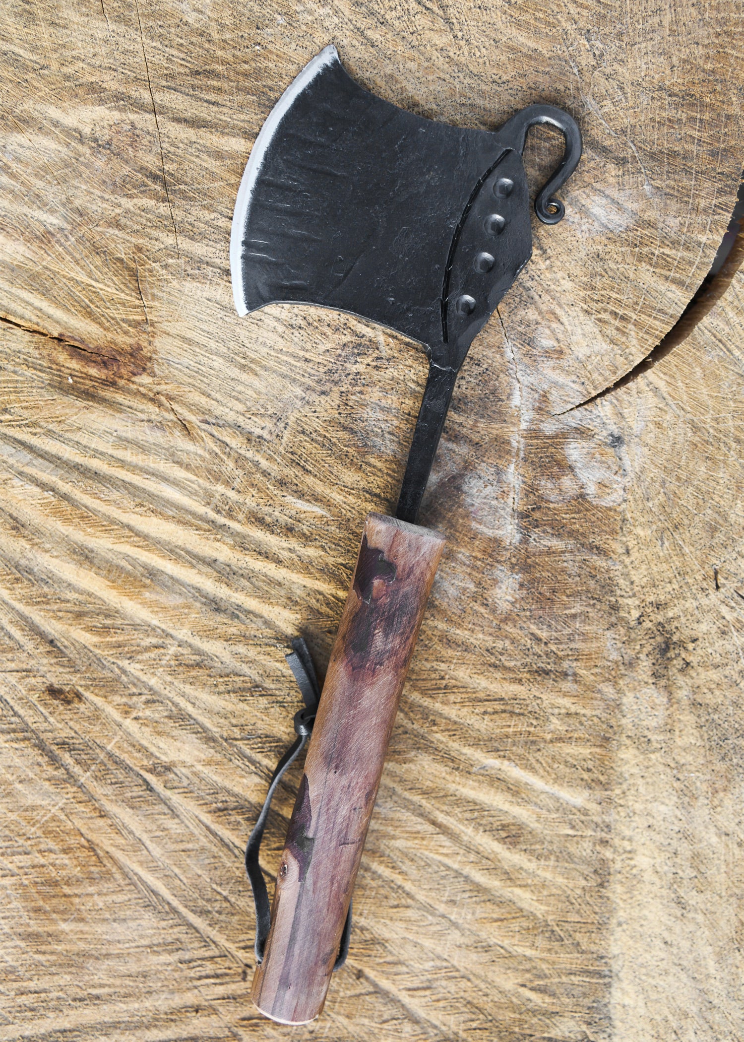 Imagen única de: Hacha De Cocina Forjada, Cuchilla Con Mango De Madera.