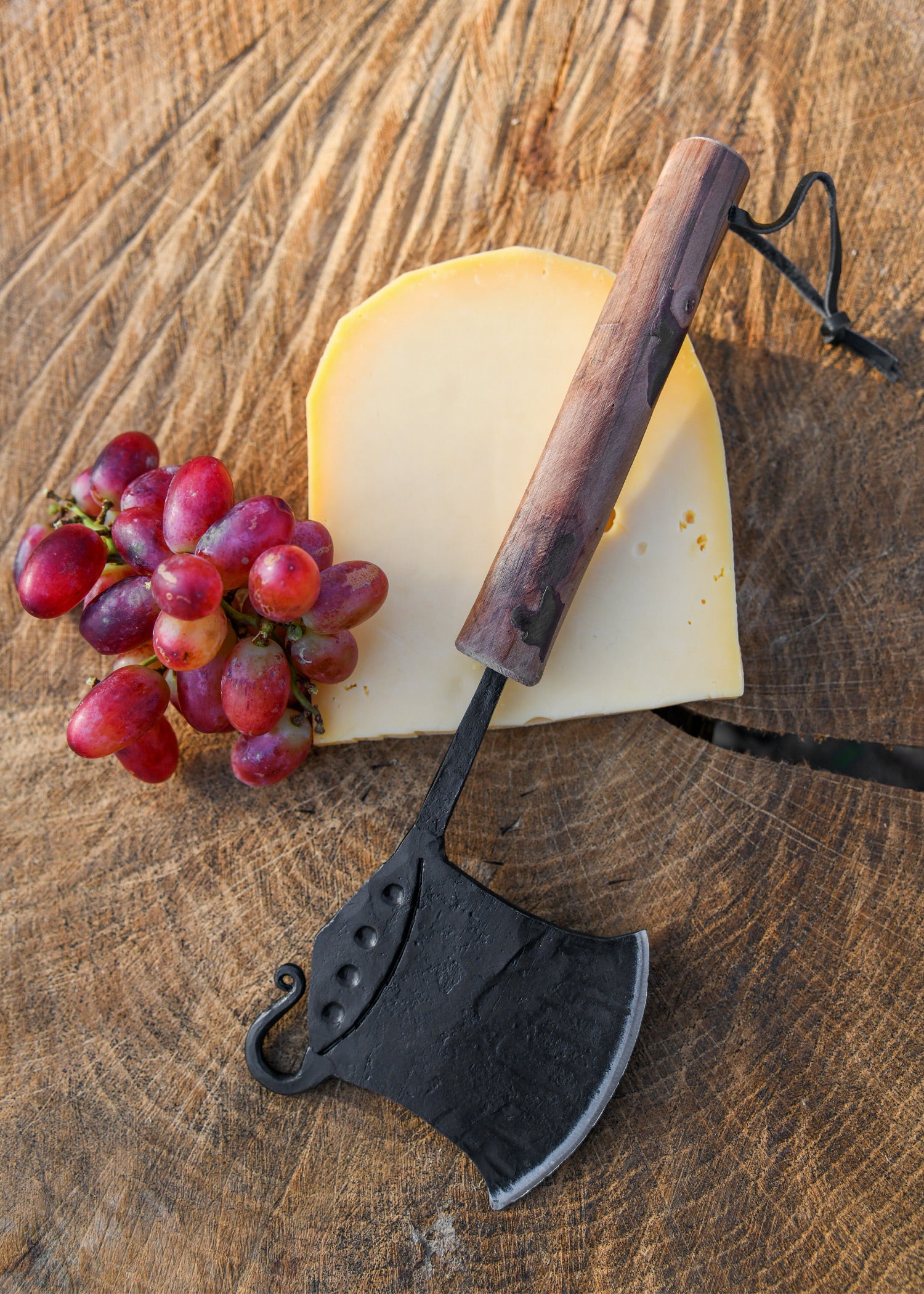 Imagen única de: Hacha De Cocina Forjada, Cuchilla Con Mango De Madera.