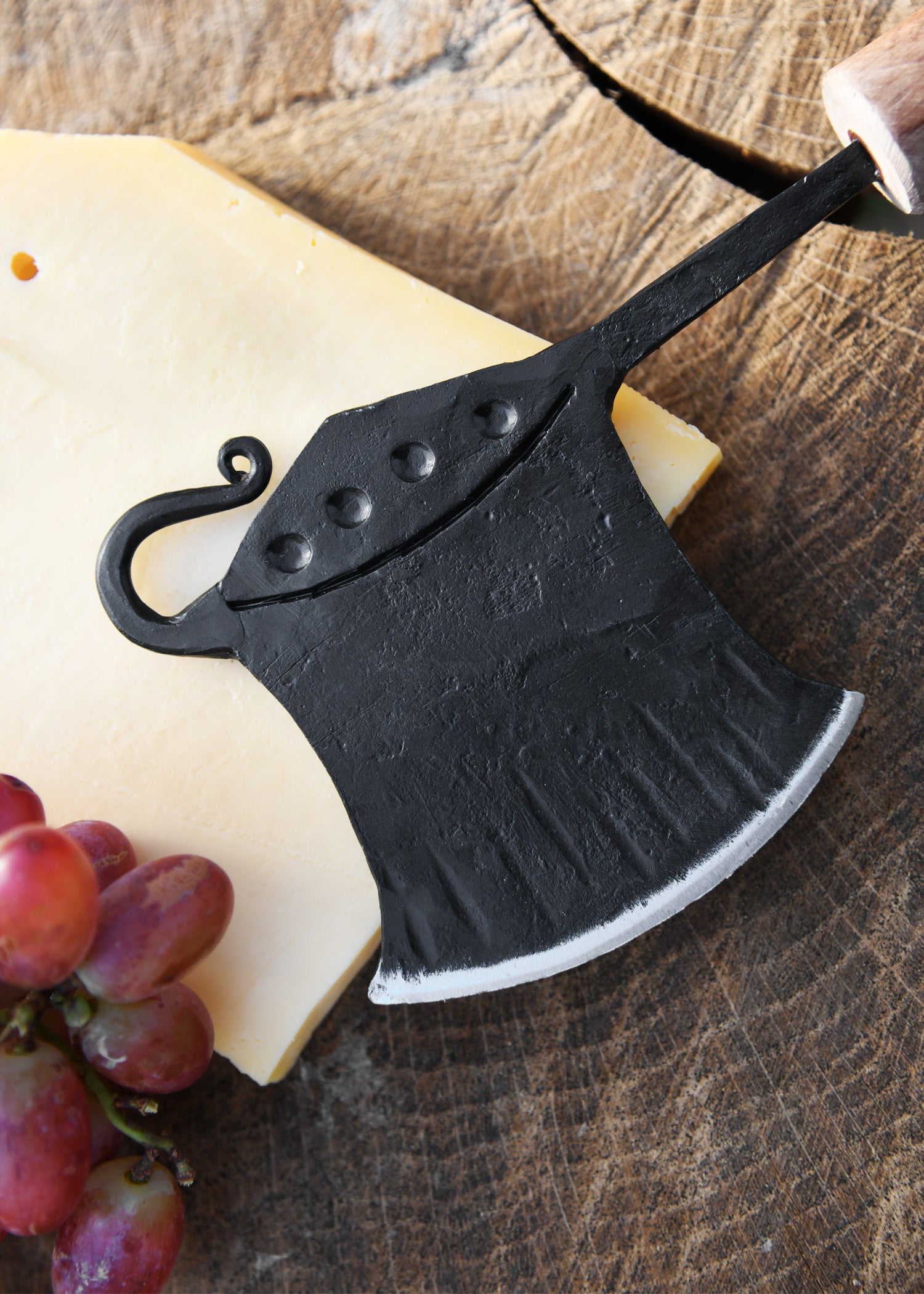 Imagen única de: Hacha De Cocina Forjada, Cuchilla Con Mango De Madera.