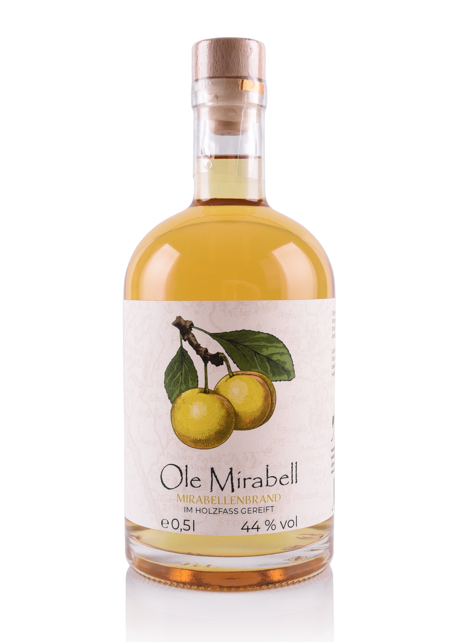 Imagen única de: Ole Mirabell, Brandy Mirabelle, Alcohol 44%, Botella De 0,5 L, Licores Holsteiner