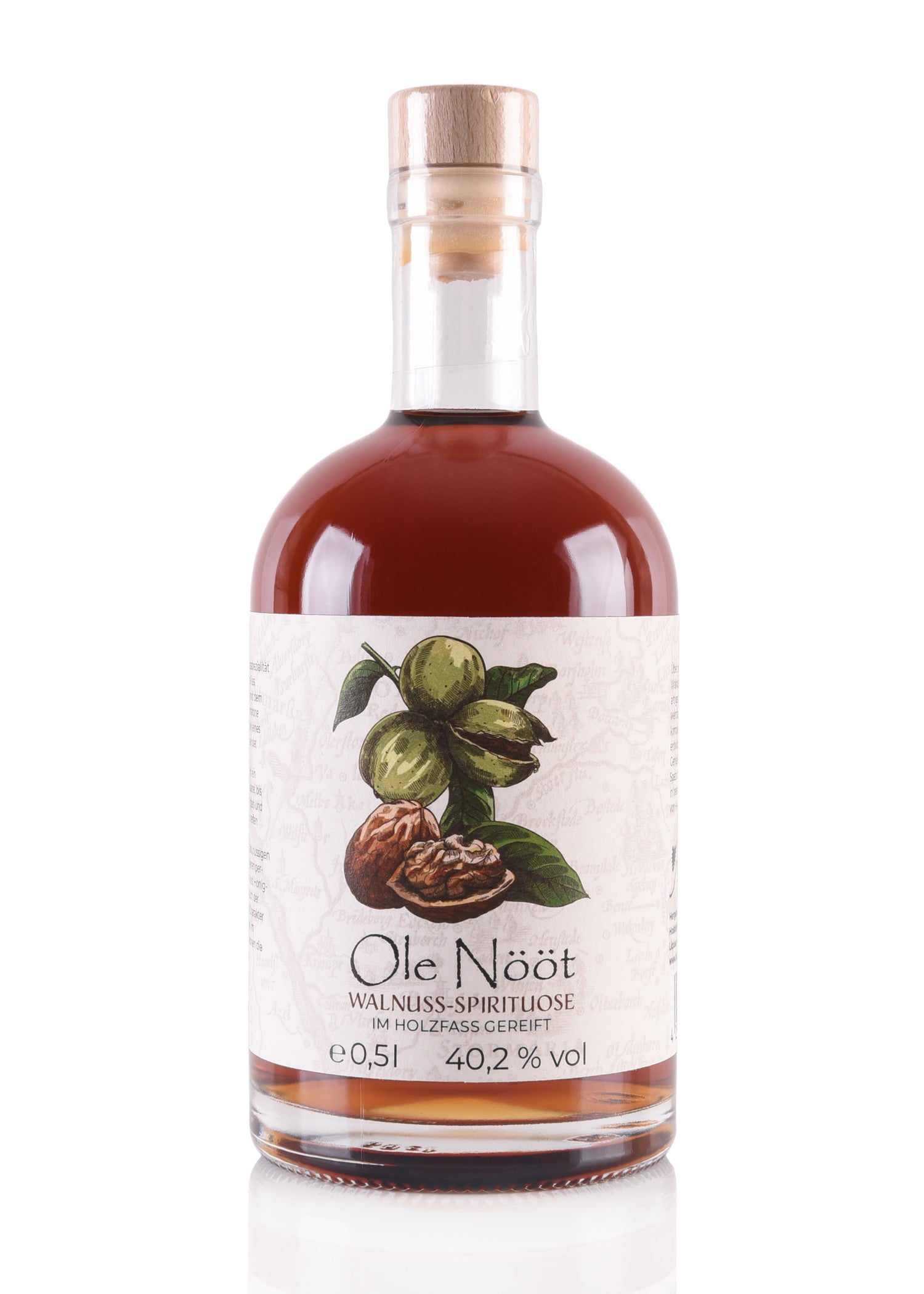Imagen única de: Ole Nööt - Alcohol De Nuez, 40,2% Vol. Alk., 0,5L - Bebidas Espirituosas Holstein