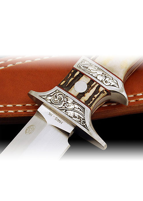 Imagen única de: Cuchillo Ranger Bowie Con Hoja Drop Point Y Mango De Asta De Ciervo