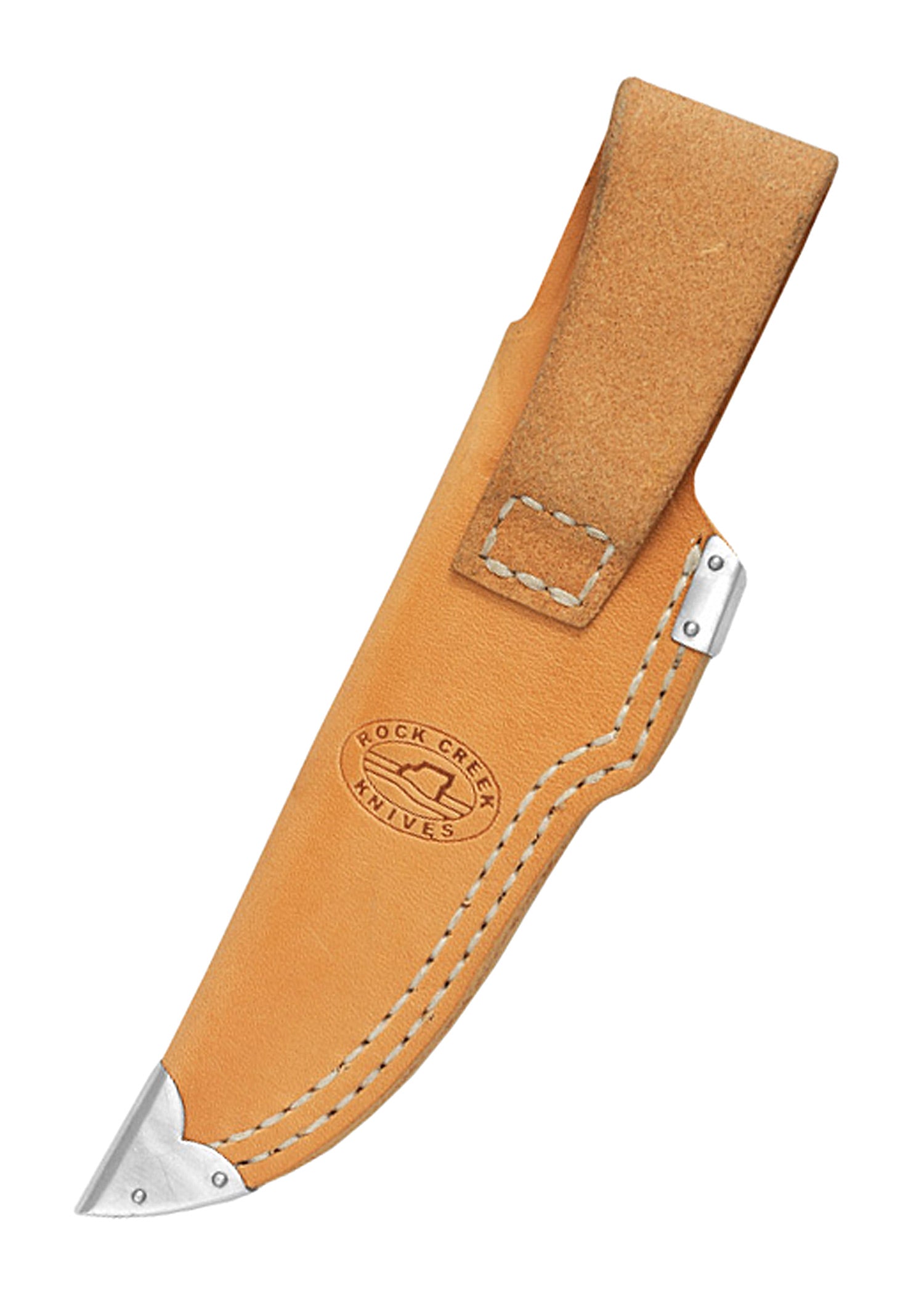 Imagen única de: Cuchillo Steenbok Con Hoja De Punta Caída Y Mango De Láminas De Cuero.