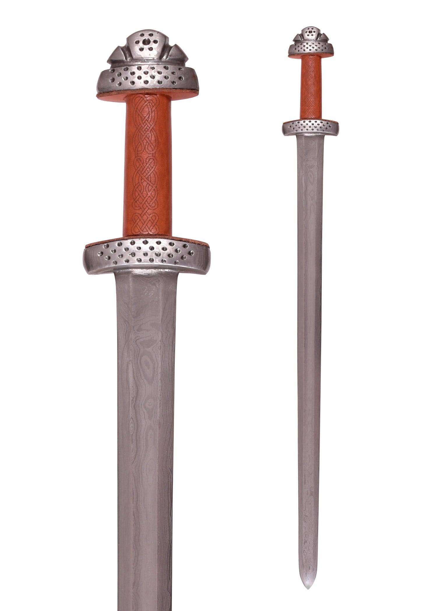 Imagen única de: La Espada Vikinga De Trondheim Fabricada En Acero De Damasco., Afilada