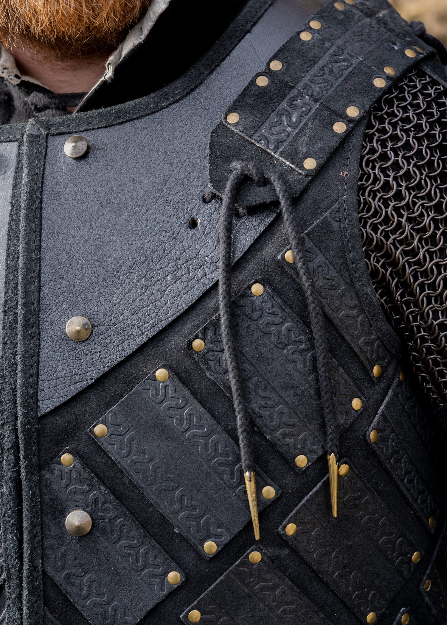 Imagen única de: Armadura Woodsman Larp, Ante, Negra