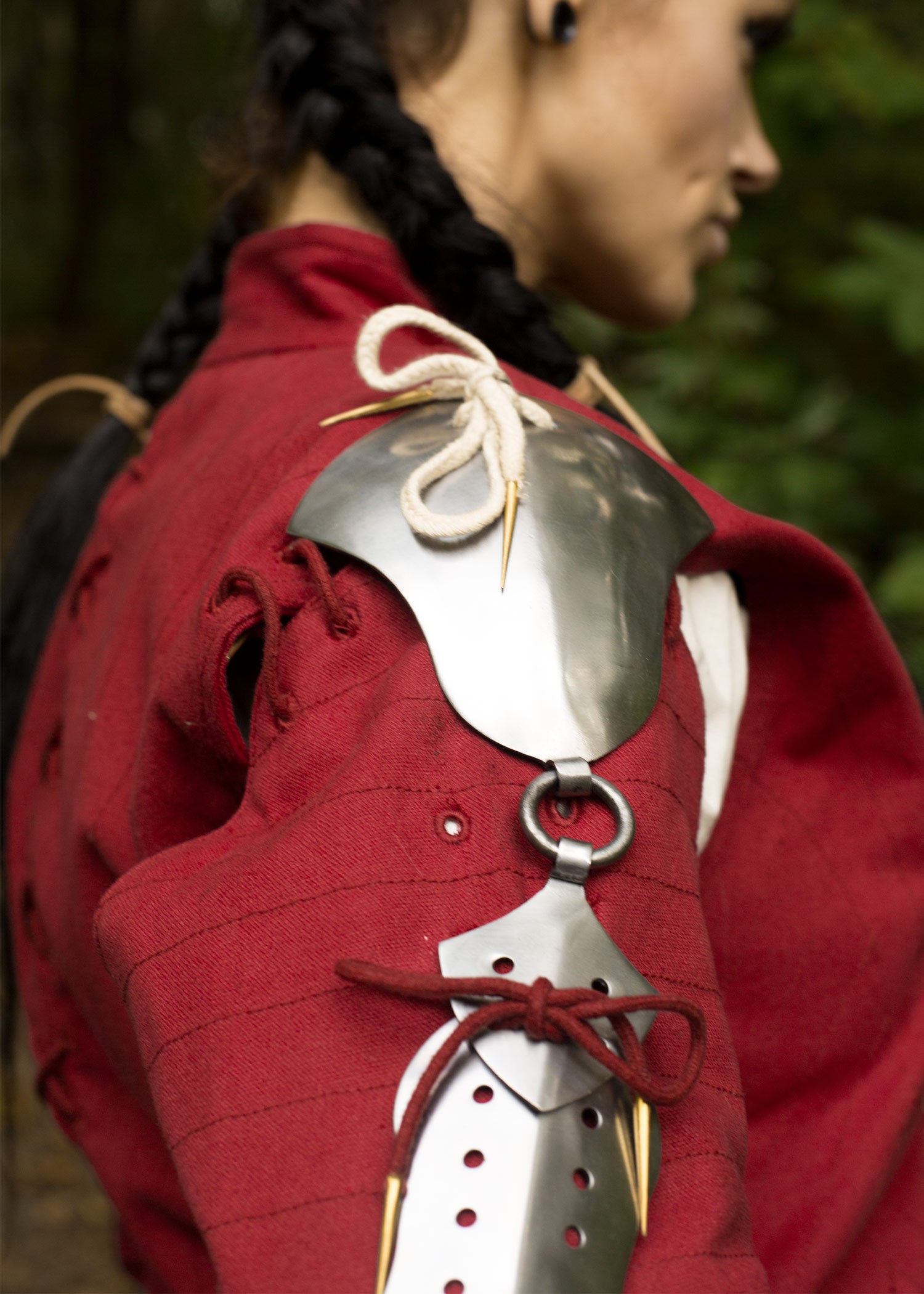 Imagen única de: Cadenas De Gato Protectoras De Brazo De Placa De Acero, Par