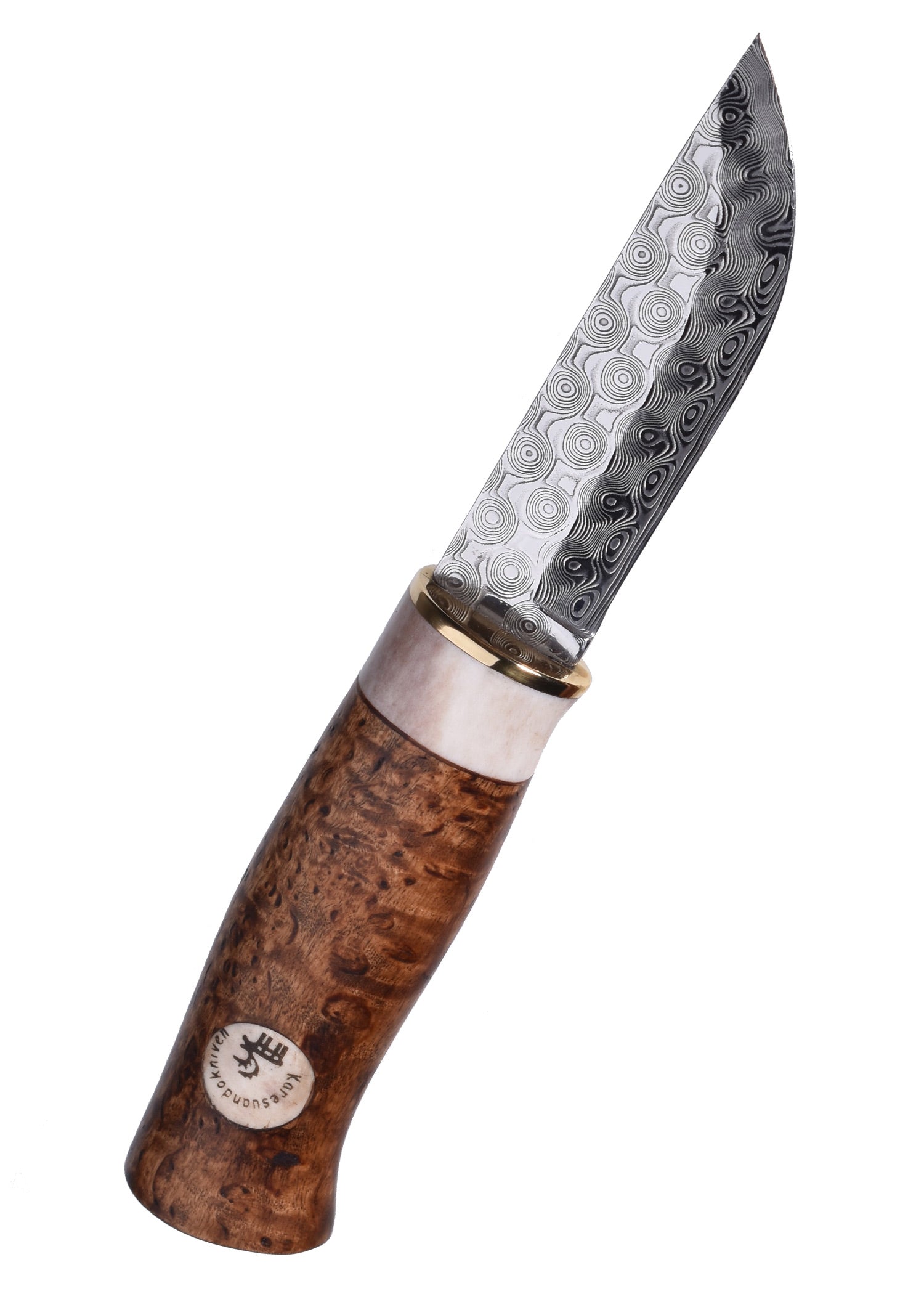 Imagen única de: Cuchillo De Caza Älgen Brun Damasteel, Rose, Karesuando