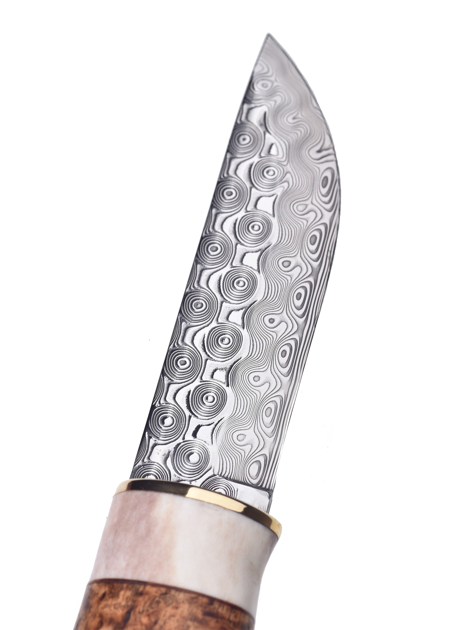 Imagen única de: Cuchillo De Caza Älgen Brun Damasteel, Rose, Karesuando