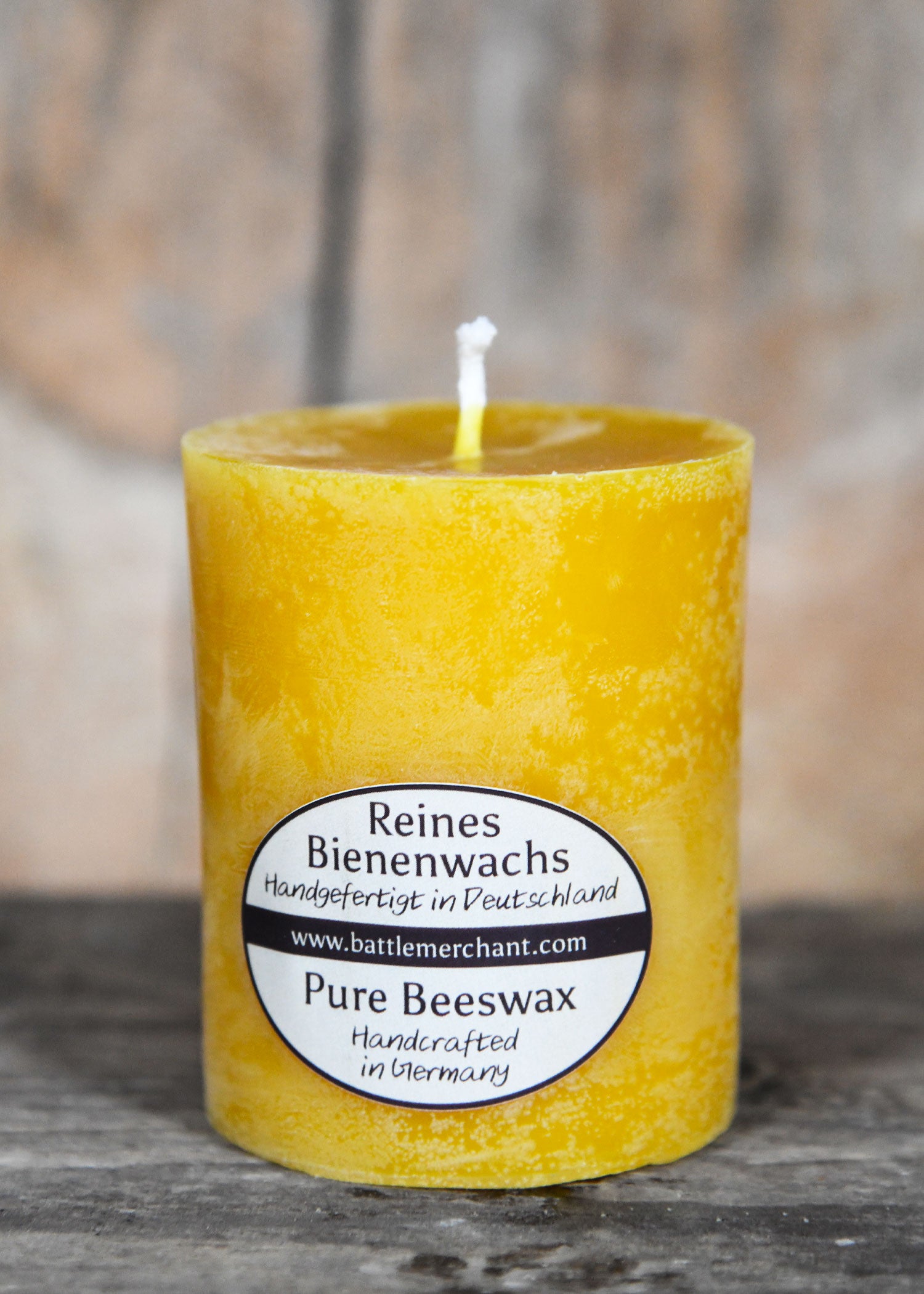 Imagen única de: Vela De Cera De Abejas Pura, Maciza, Fundida