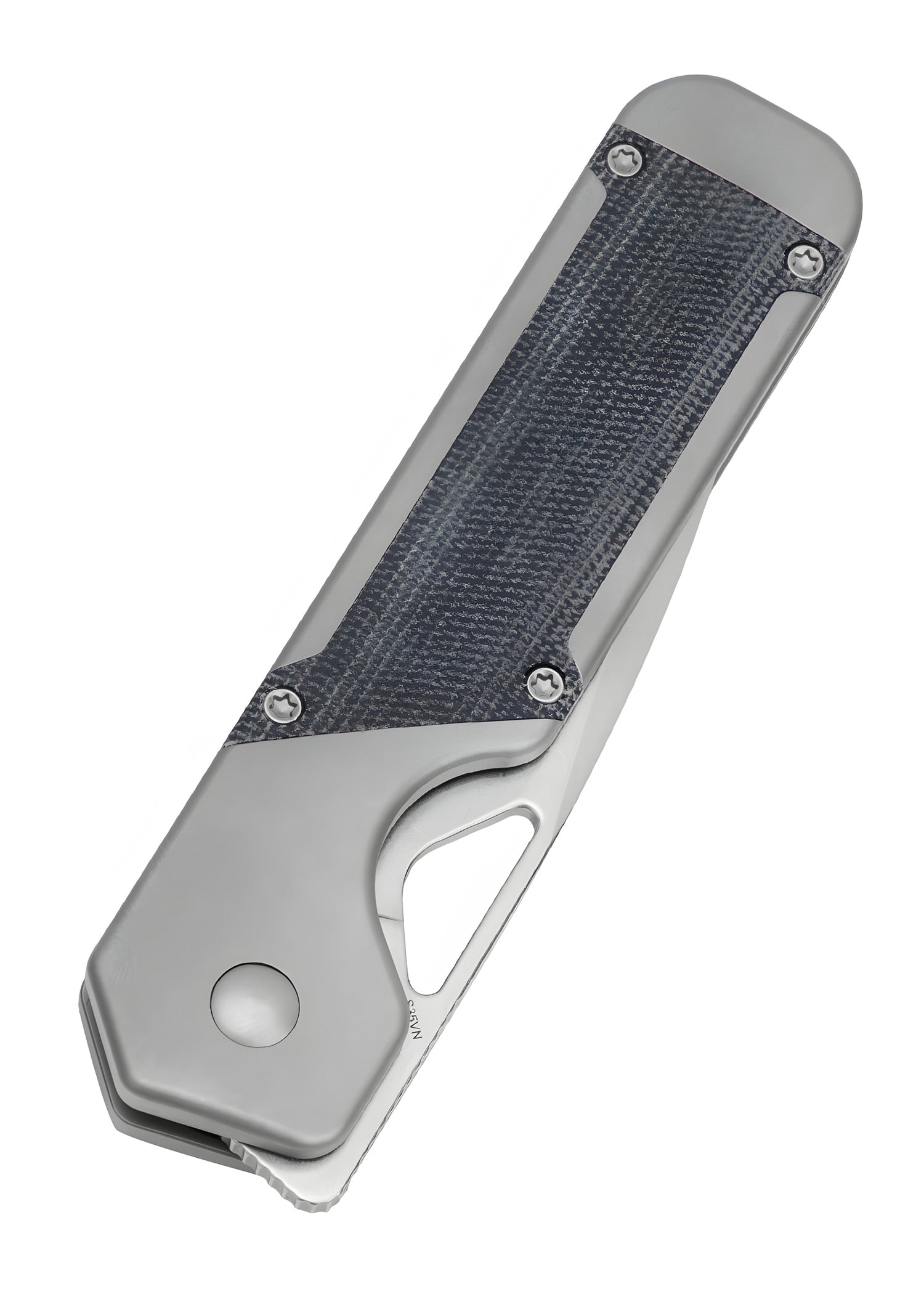 Imagen única de: Navaja Kizer Knives Militaw, Titanio + Micarta, Lavada A La Piedra