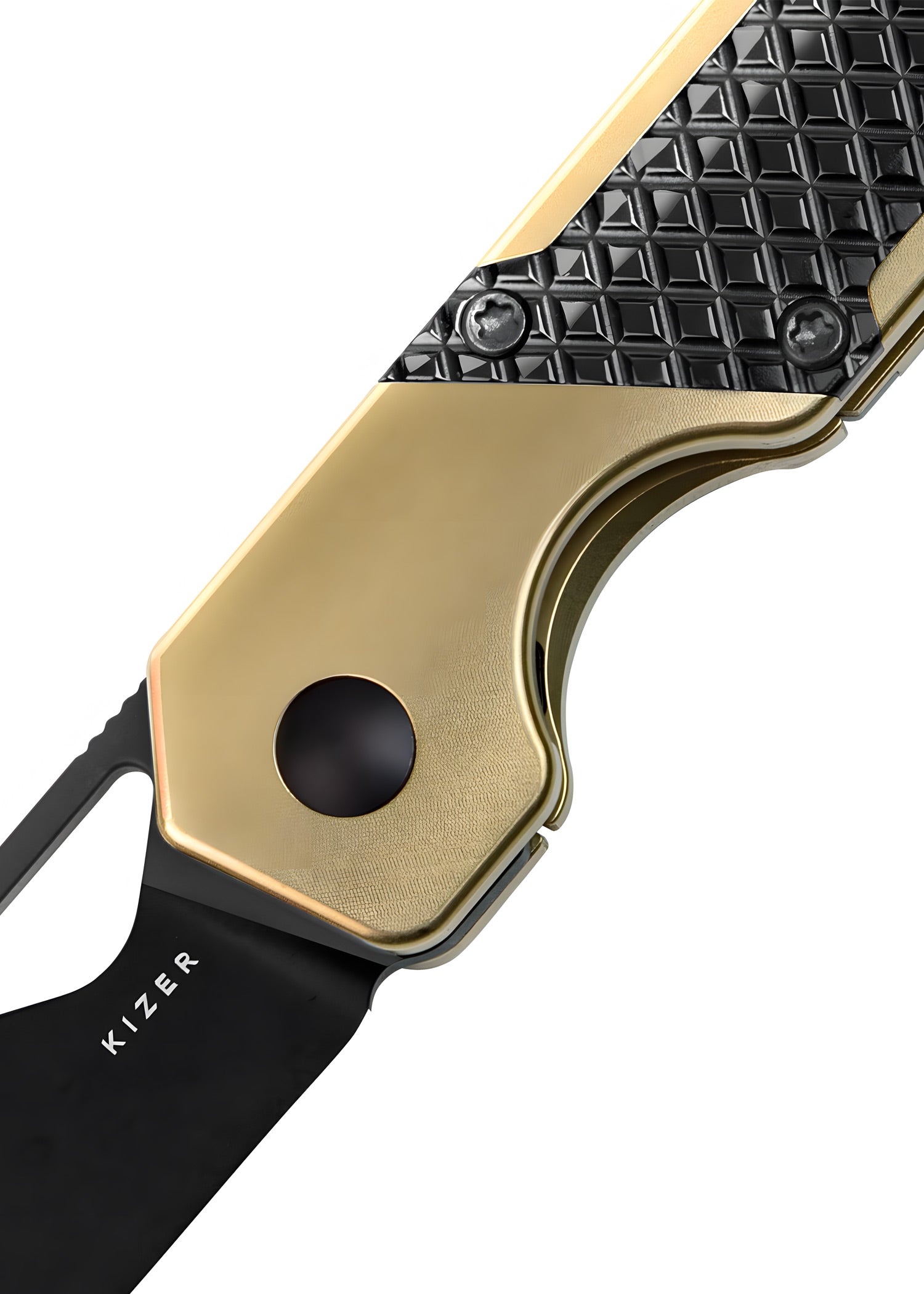 Imagen única de: Kizer Knives Mini Militaw Titanium + Zirconio, Navaja De Bolsillo