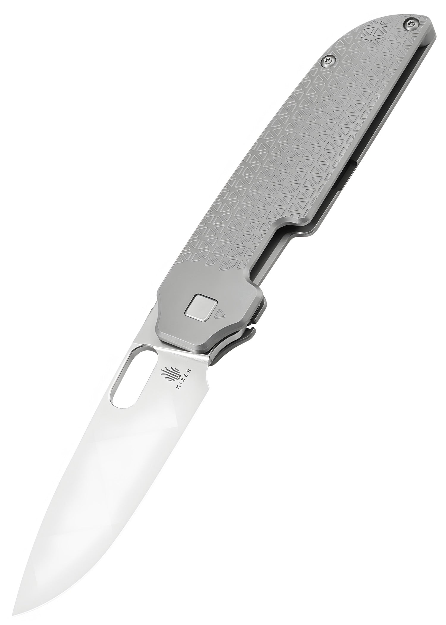 Imagen única de: Navaja Kizer Knives Varatas, Titanio, Lavada A La Piedra