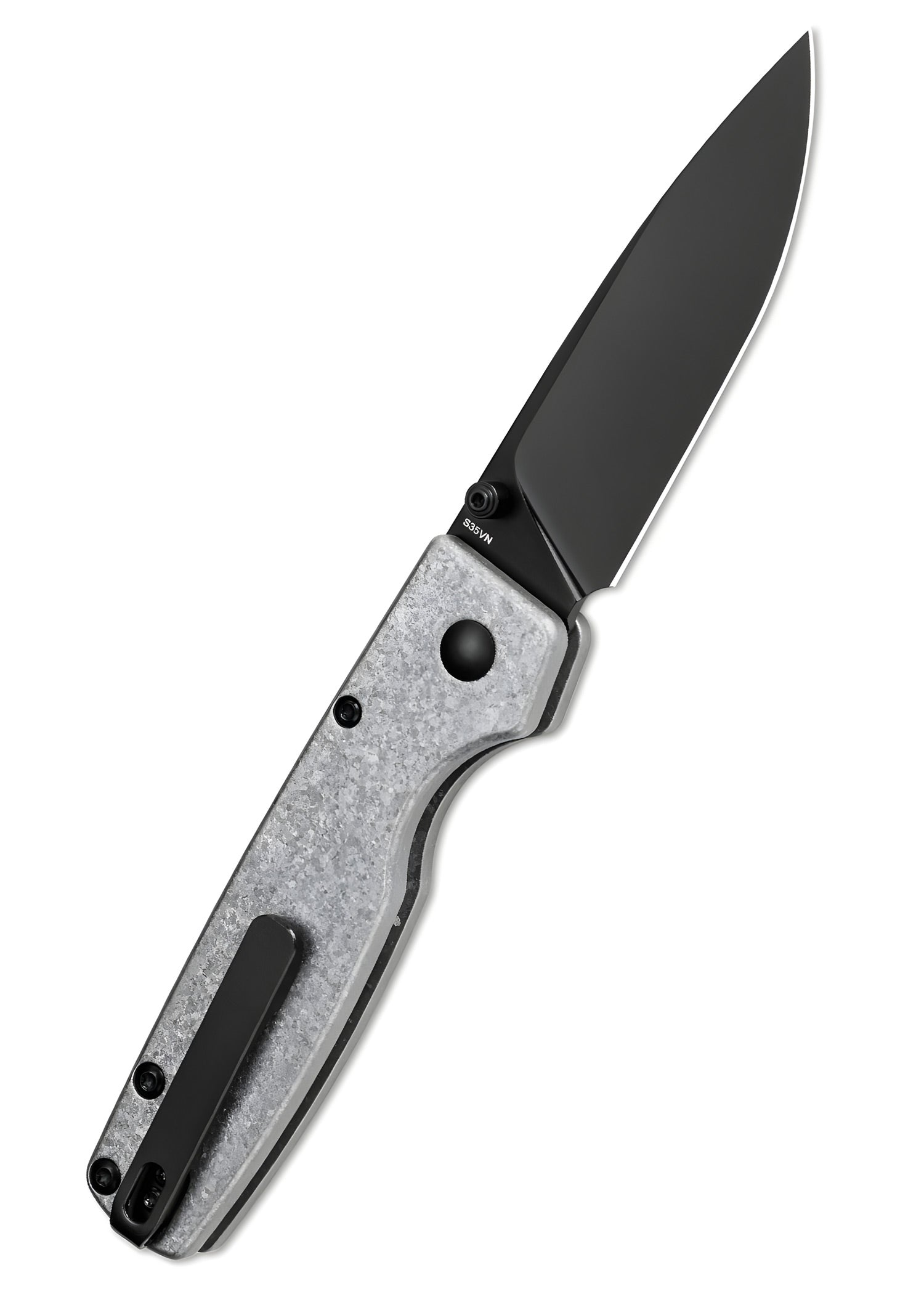 Imagen única de: Navaja De Bolsillo Kizer Knives Original Xl, Titanio, Hoja Negra