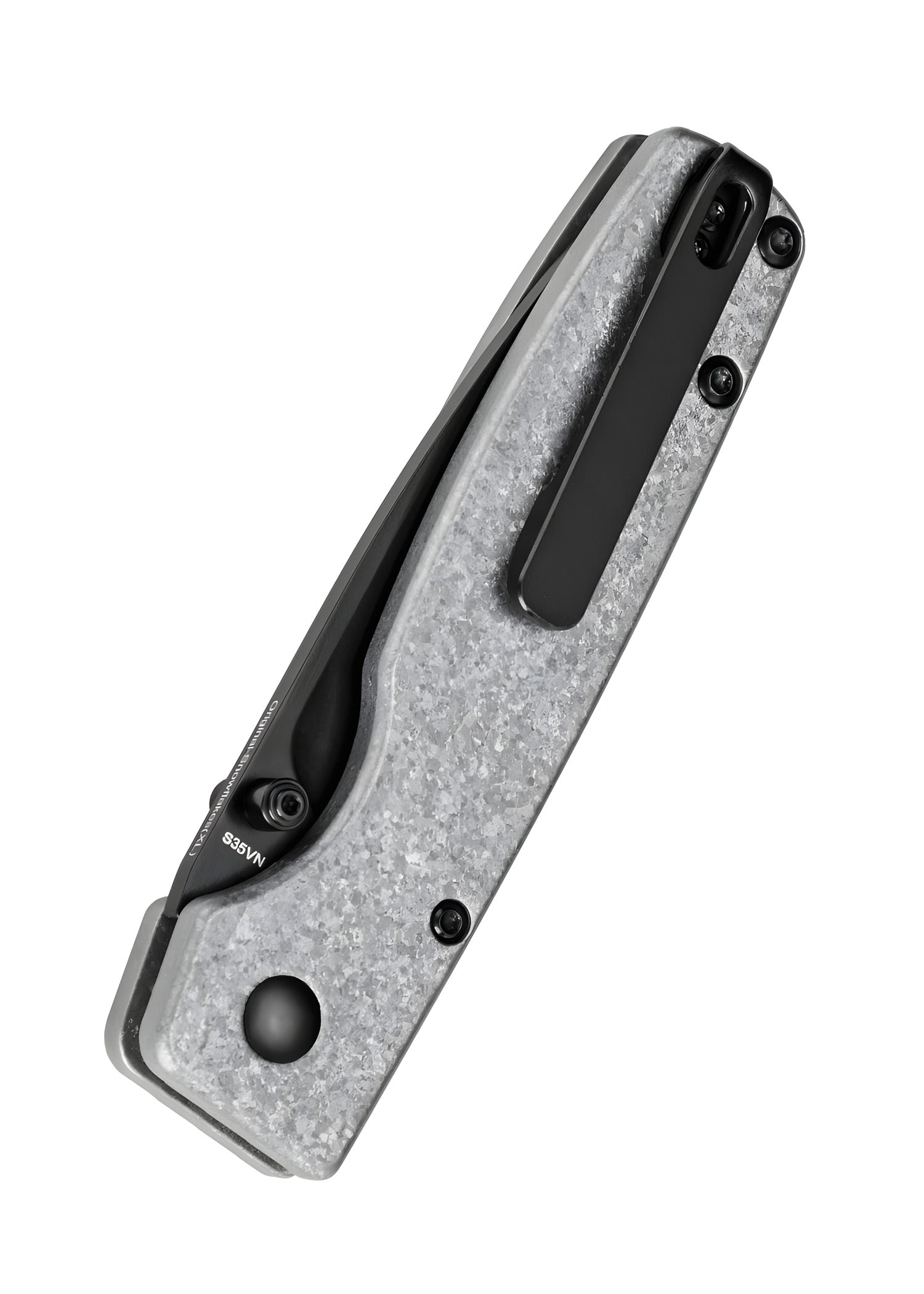 Imagen única de: Navaja De Bolsillo Kizer Knives Original Xl, Titanio, Hoja Negra