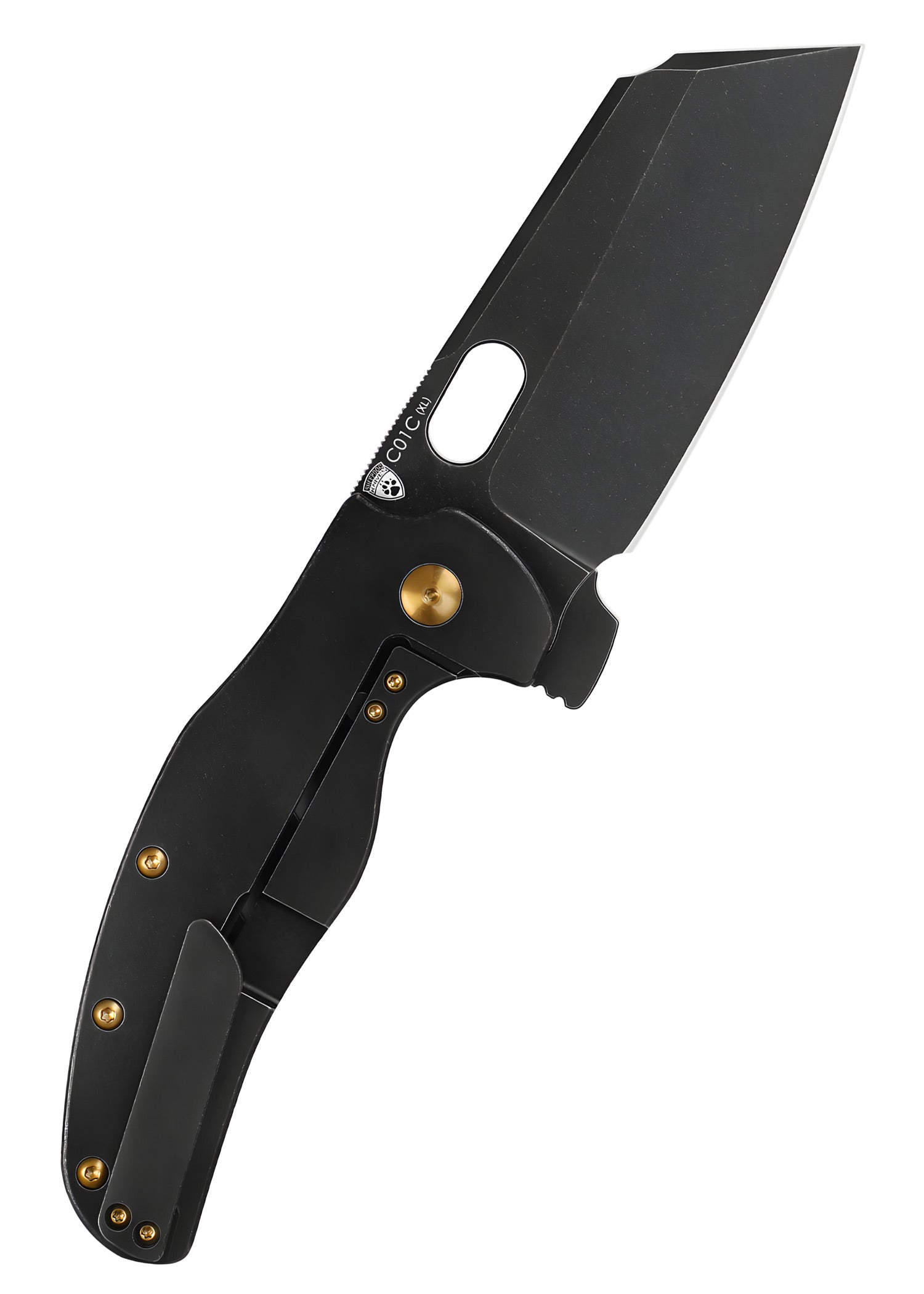 Imagen única de: Navaja De Bolsillo Kizer Knives Sheepdog C01c Xl, Titanio, Hoja Negra