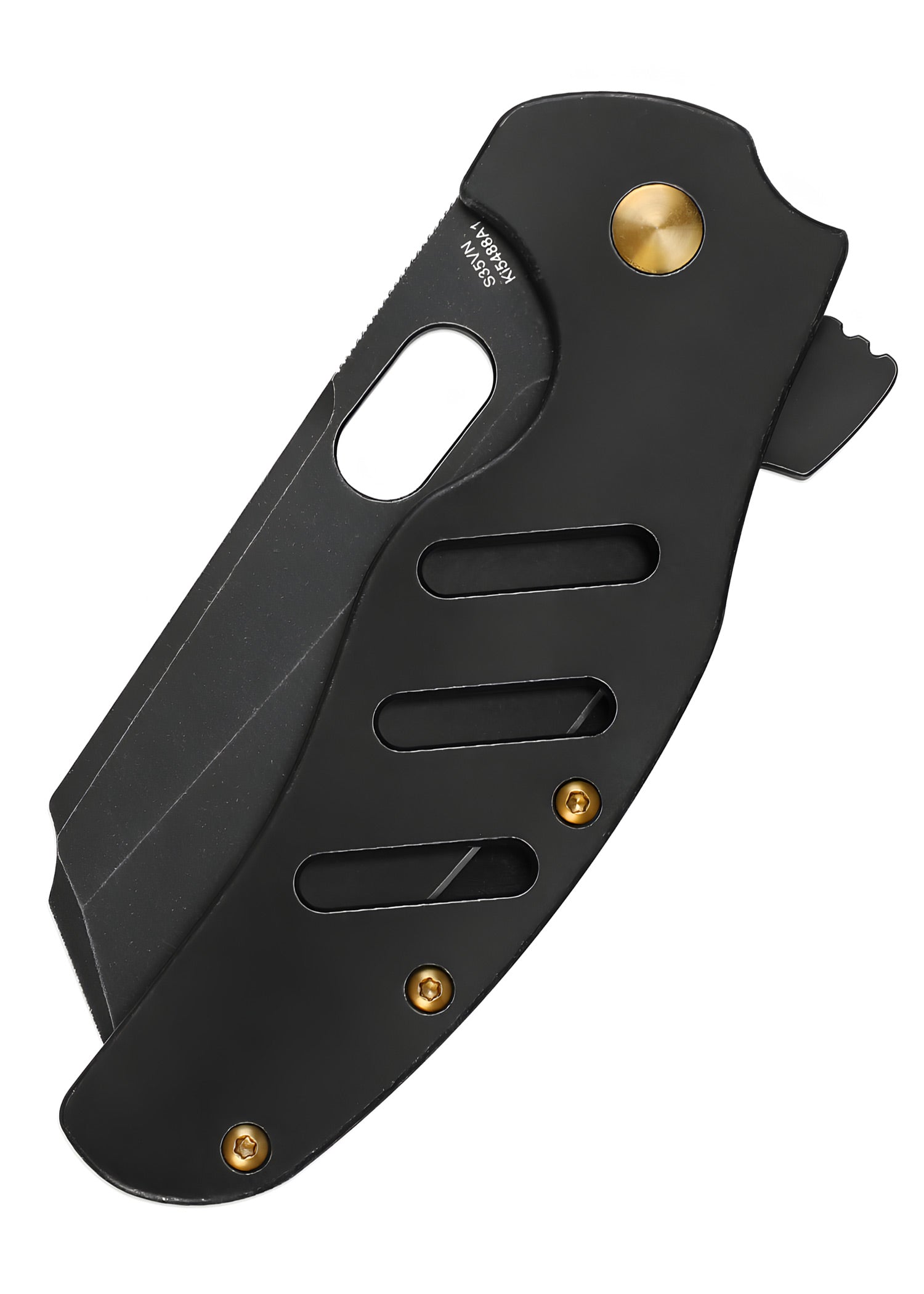 Imagen única de: Navaja De Bolsillo Kizer Knives Sheepdog C01c Xl, Titanio, Hoja Negra