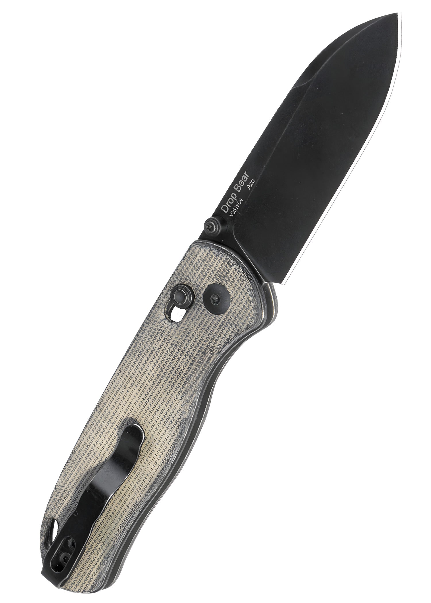 Imagen única de: Navaja Kizer Knives Drop Bear, Micarta, Hoja Negra