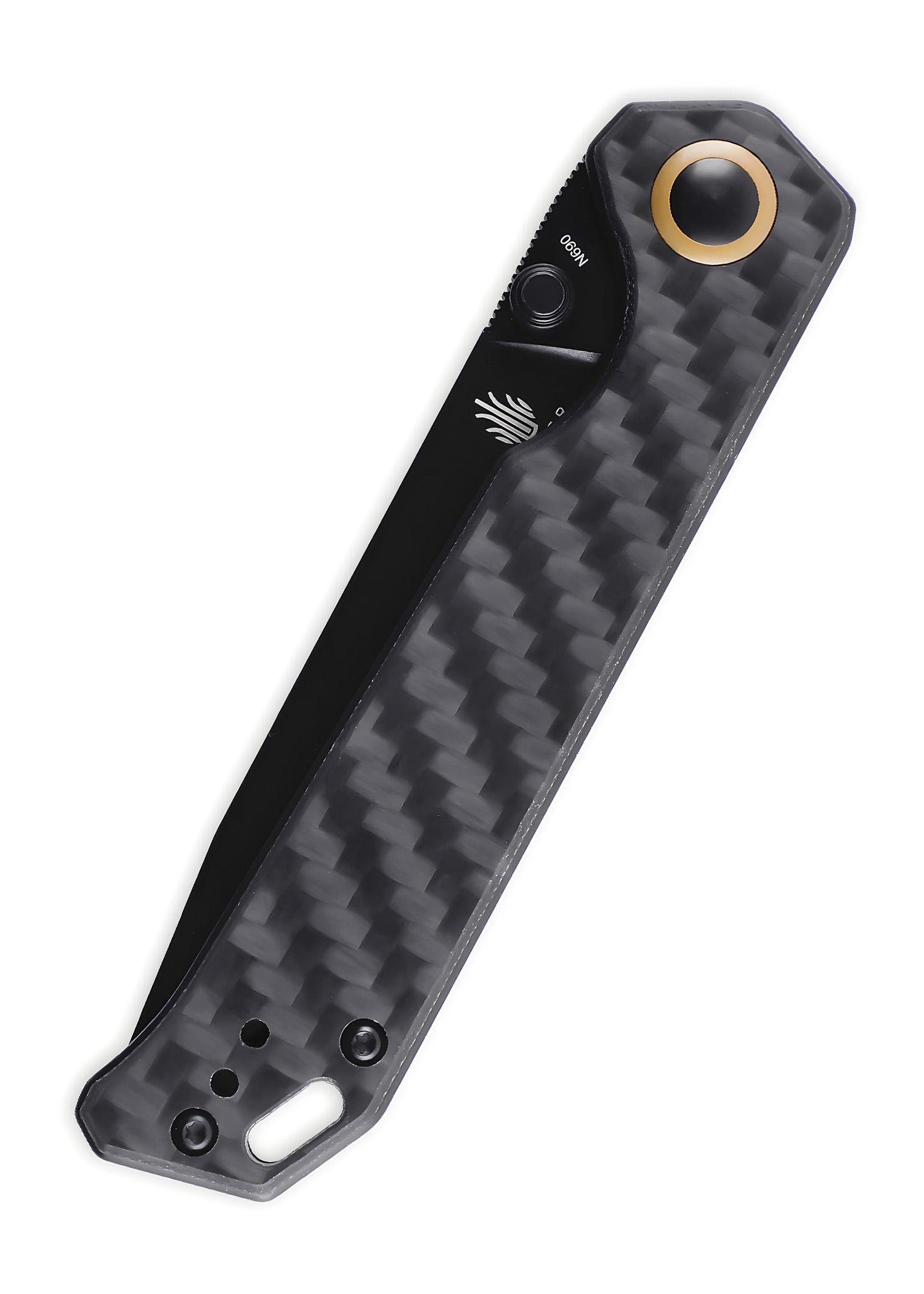 Imagen única de: Kizer Knives Navaja De Bolsillocompañera 2, Carbono, Hoja Negra