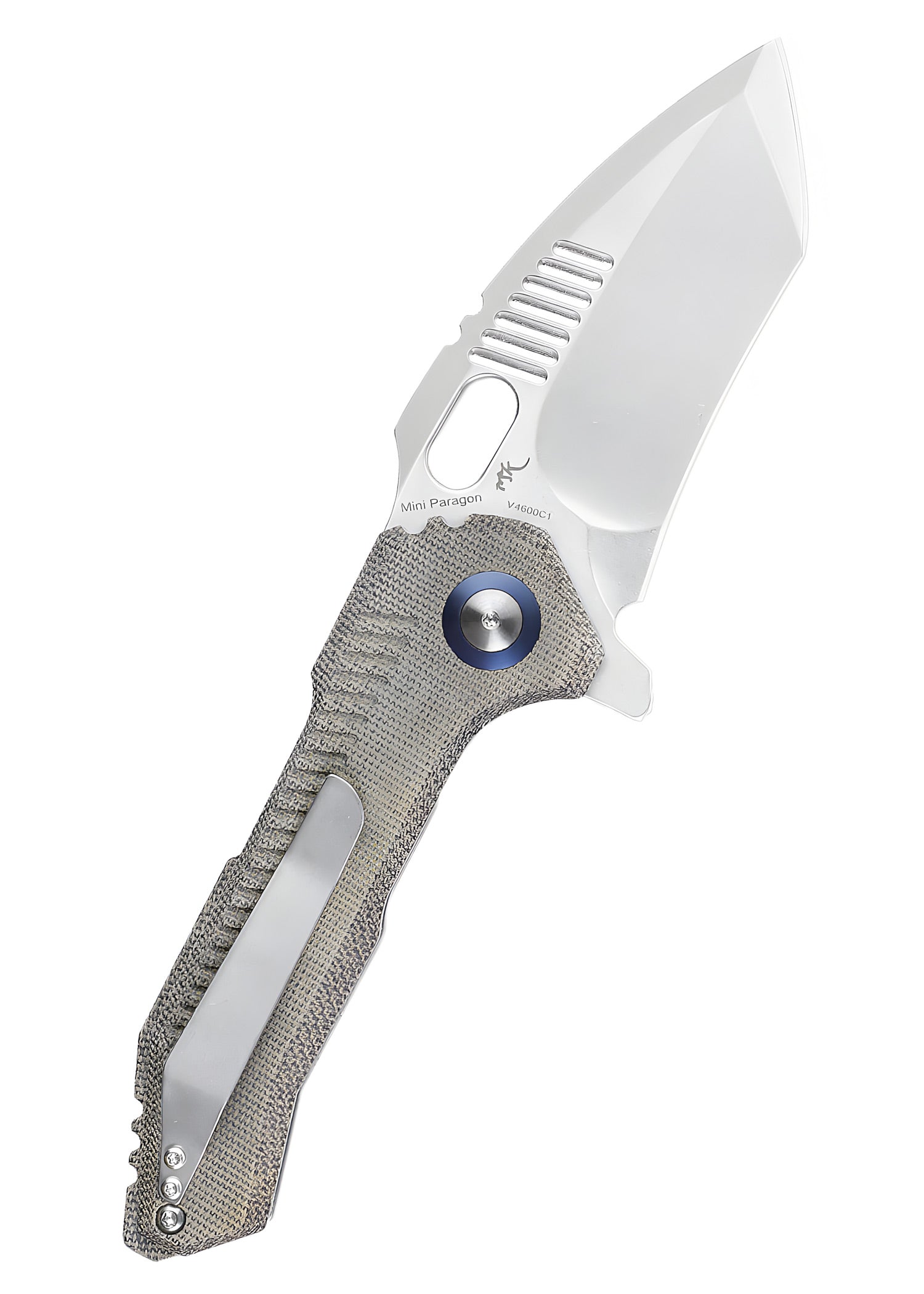 Imagen única de: Navaja De Bolsillo Kizer Knives Mini Paragon, Micarta, Lavada A La Piedra