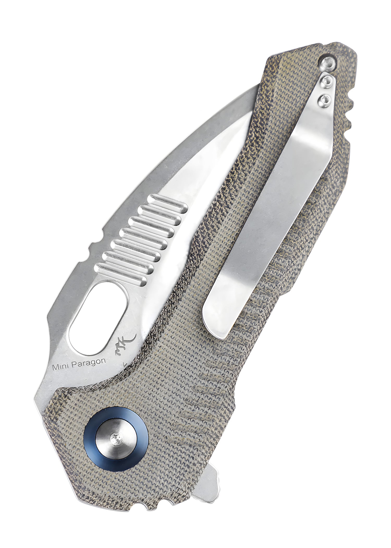 Imagen única de: Navaja De Bolsillo Kizer Knives Mini Paragon, Micarta, Lavada A La Piedra