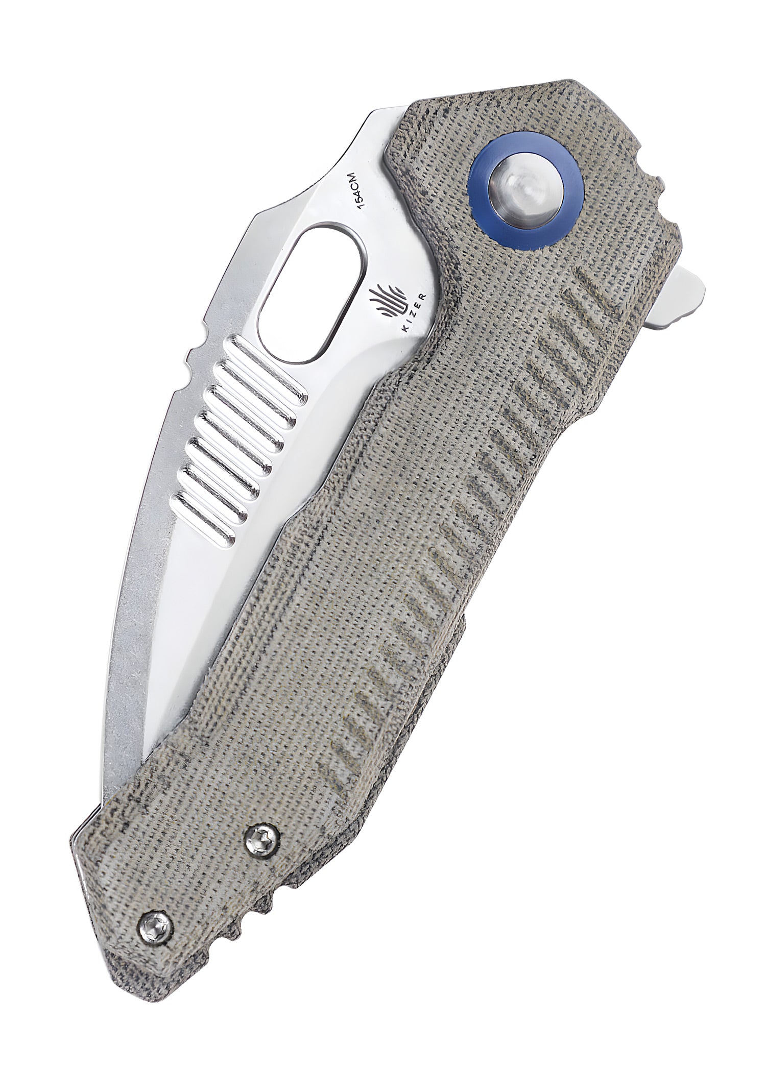 Imagen única de: Navaja De Bolsillo Kizer Knives Mini Paragon, Micarta, Lavada A La Piedra