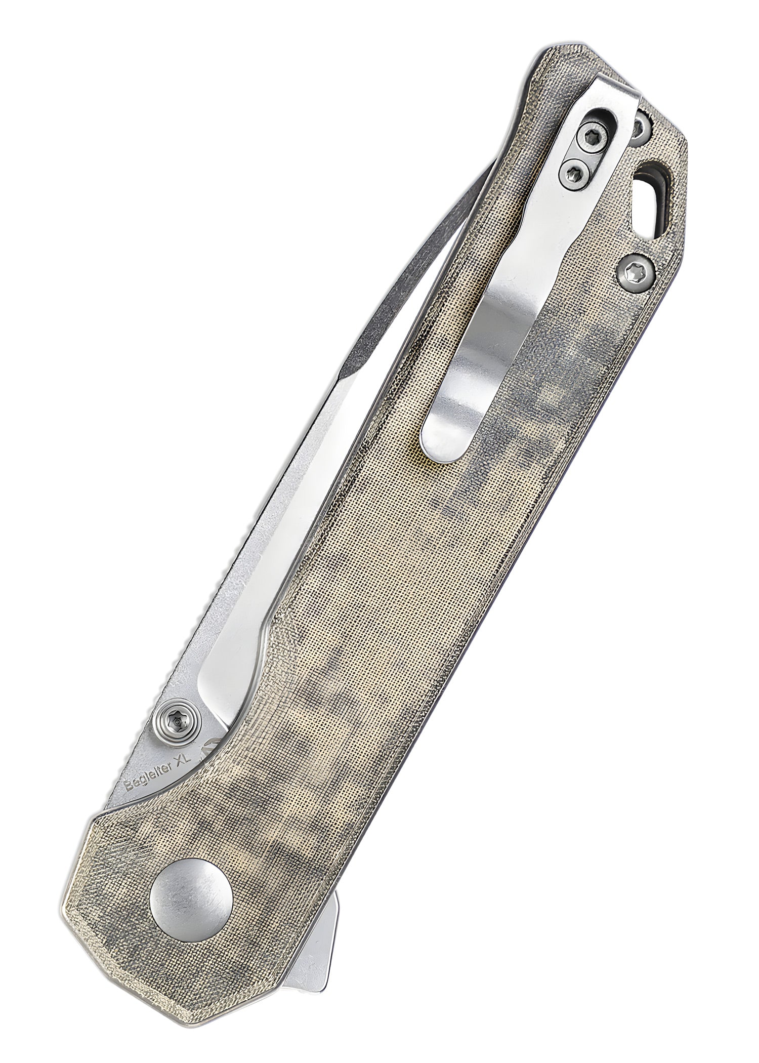 Imagen única de: Navaja Kizer Knives Compañera Xl, Micarta, Lavada A La Piedra