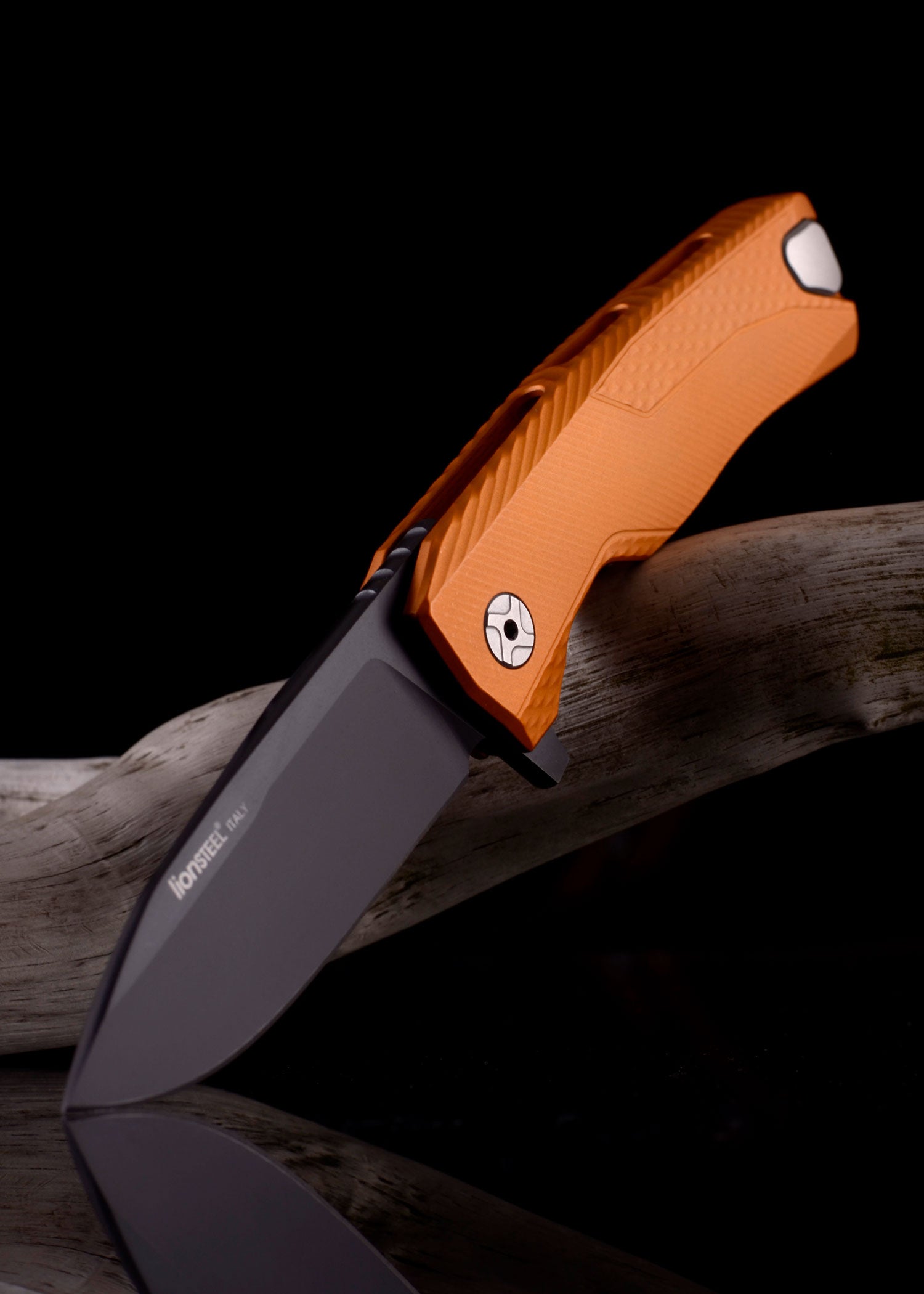 Imagen única de: Navaja De Bolsillo Rok Aluminio, Naranja, Negro, Lionsteel