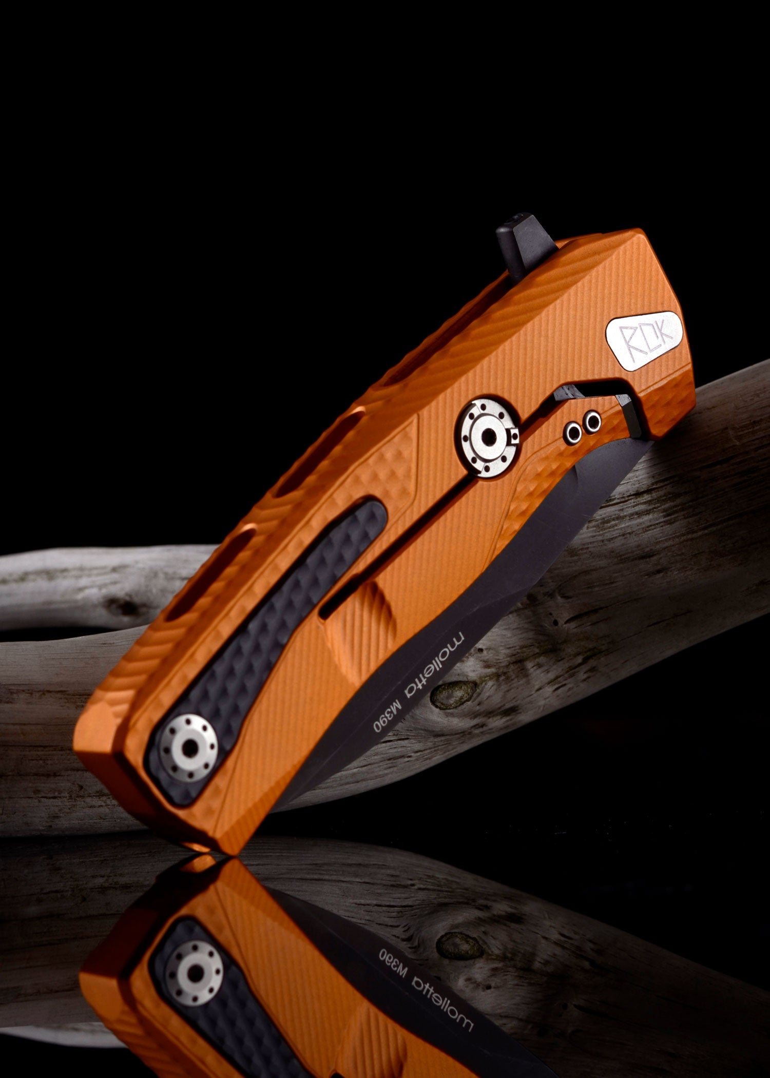 Imagen única de: Navaja De Bolsillo Rok Aluminio, Naranja, Negro, Lionsteel